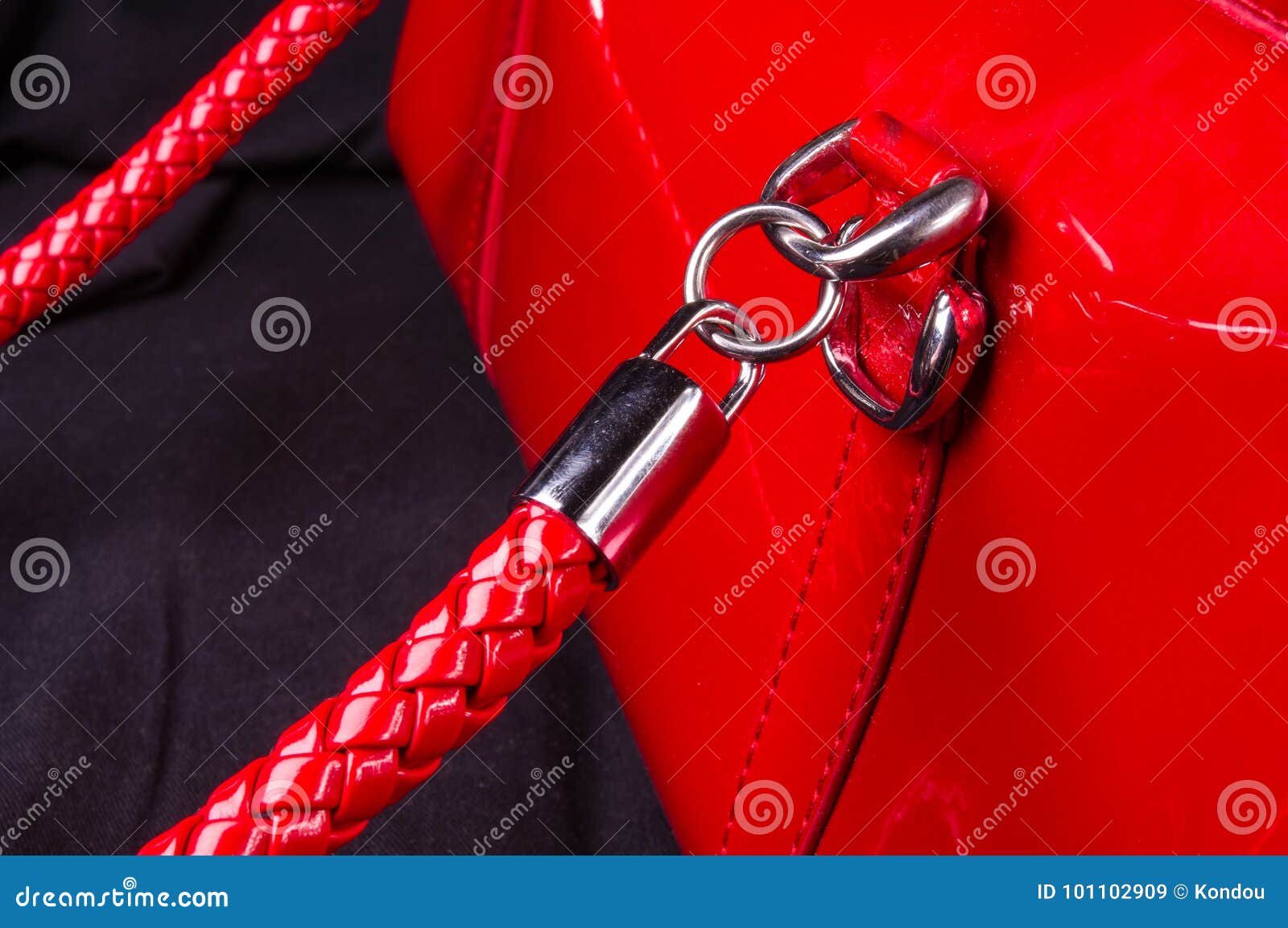 Fittings on the Leather Hand Bag Stock Image - Image of pockets ...
