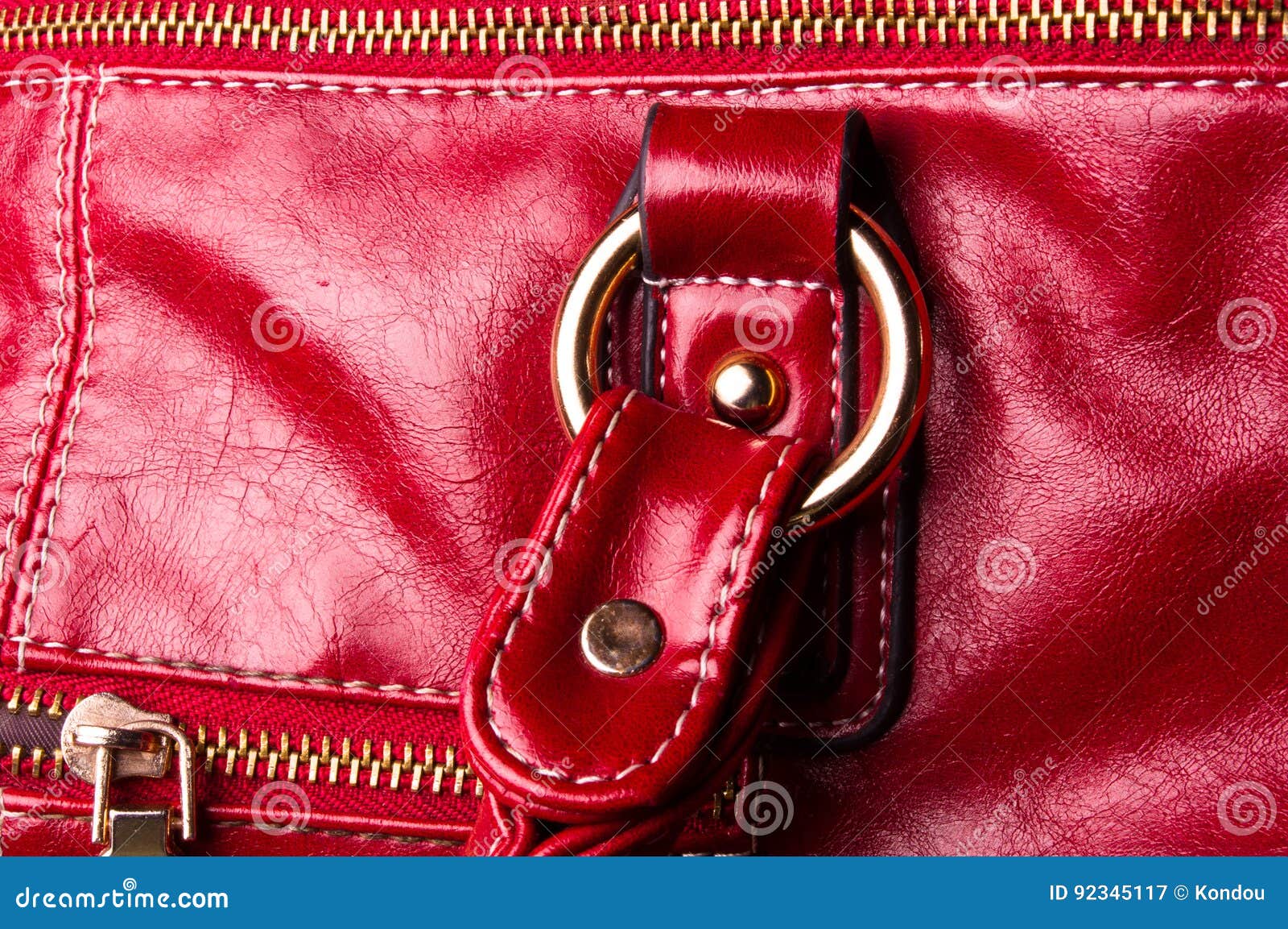 Fittings on the Leather Hand Bag Stock Image - Image of black, pockets ...