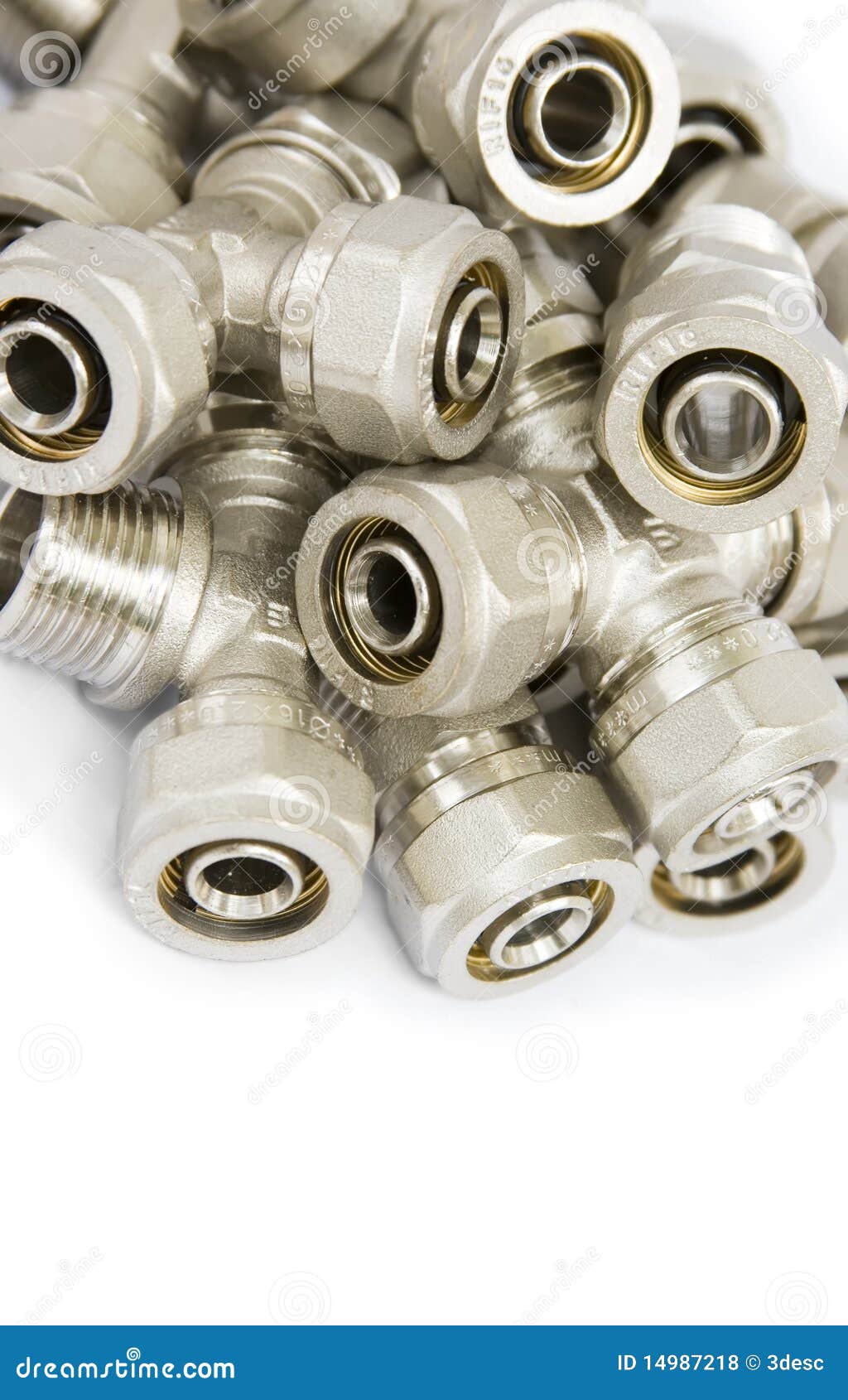 Fittings for metal pipes stock photo. Image of connection 14987218