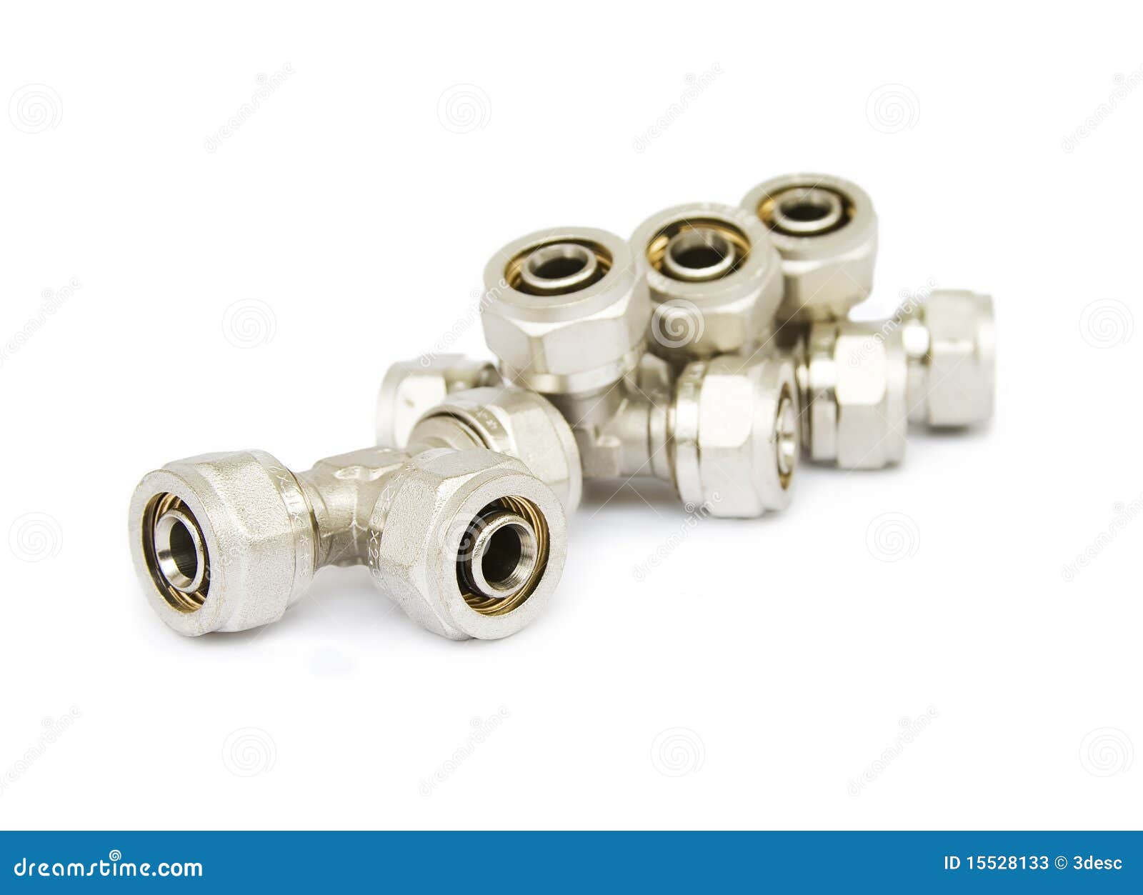 Fittings for metal pipes stock image. Image of fitting 15528133