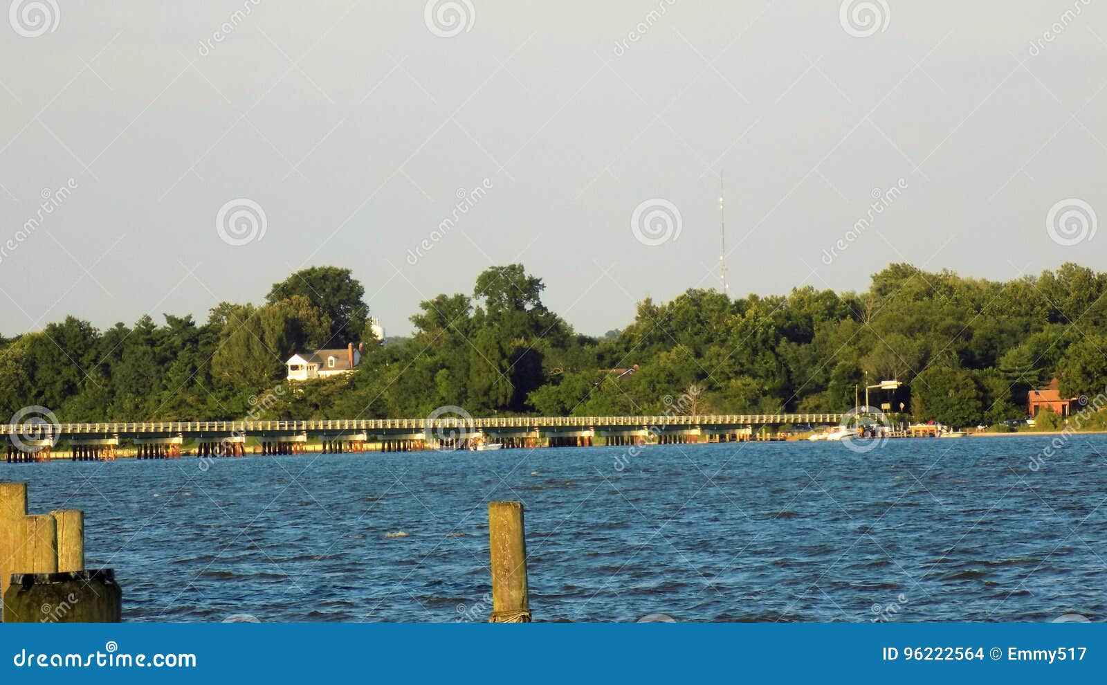 Fiume Di Patuxent in Benedict Maryland Fotografia Stock Immagine di calverino, cielo 96222564