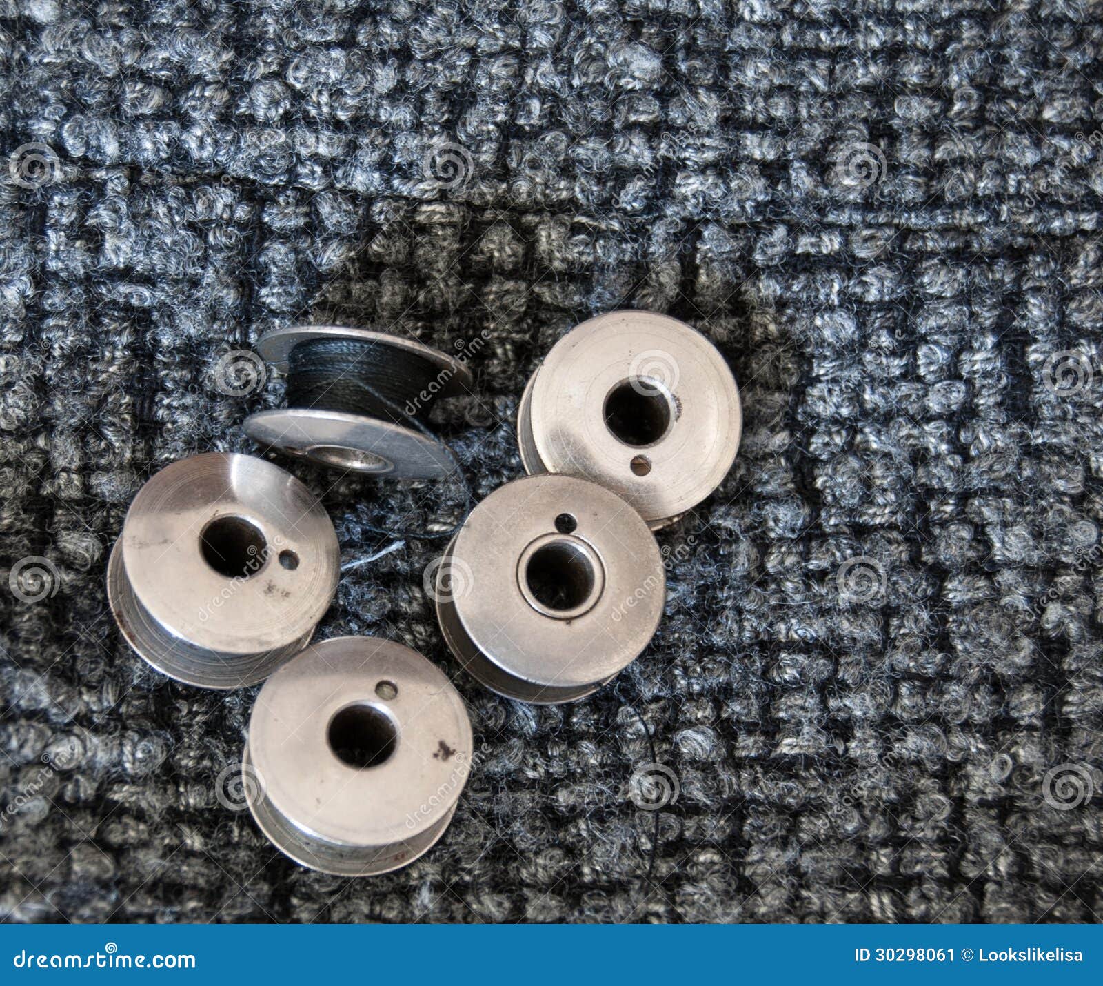 Antique Sewing Machine Bobbins Stock Image Image of fibers, fashion