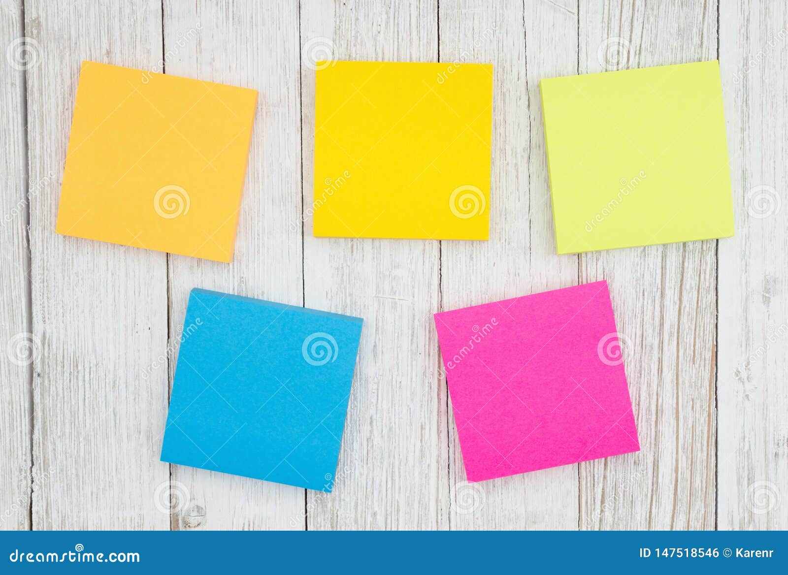 Blank colorful sticky notes set Banque de photographies et d