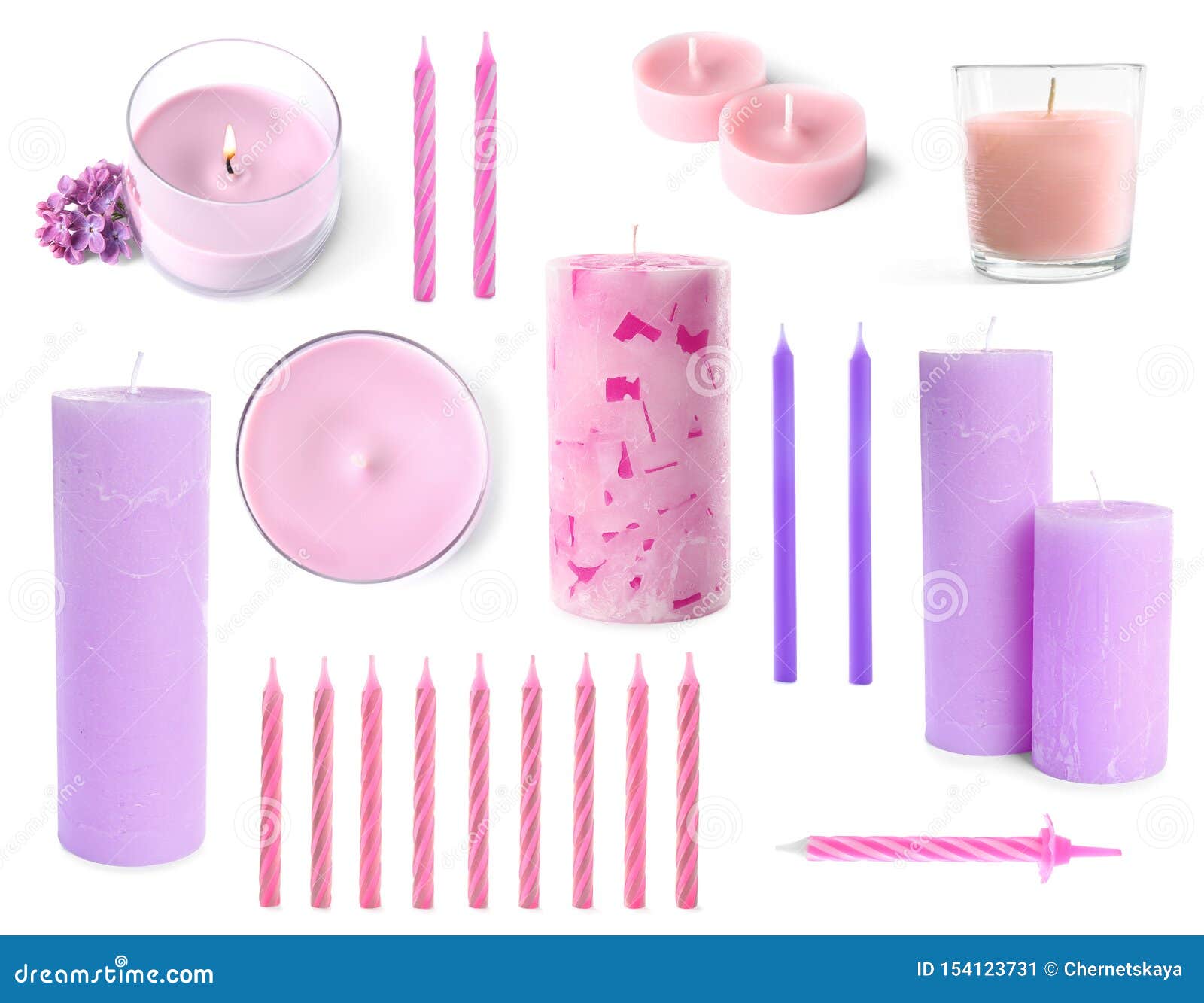 Five Color Wax Candles on White Stock Image Image of candle, five