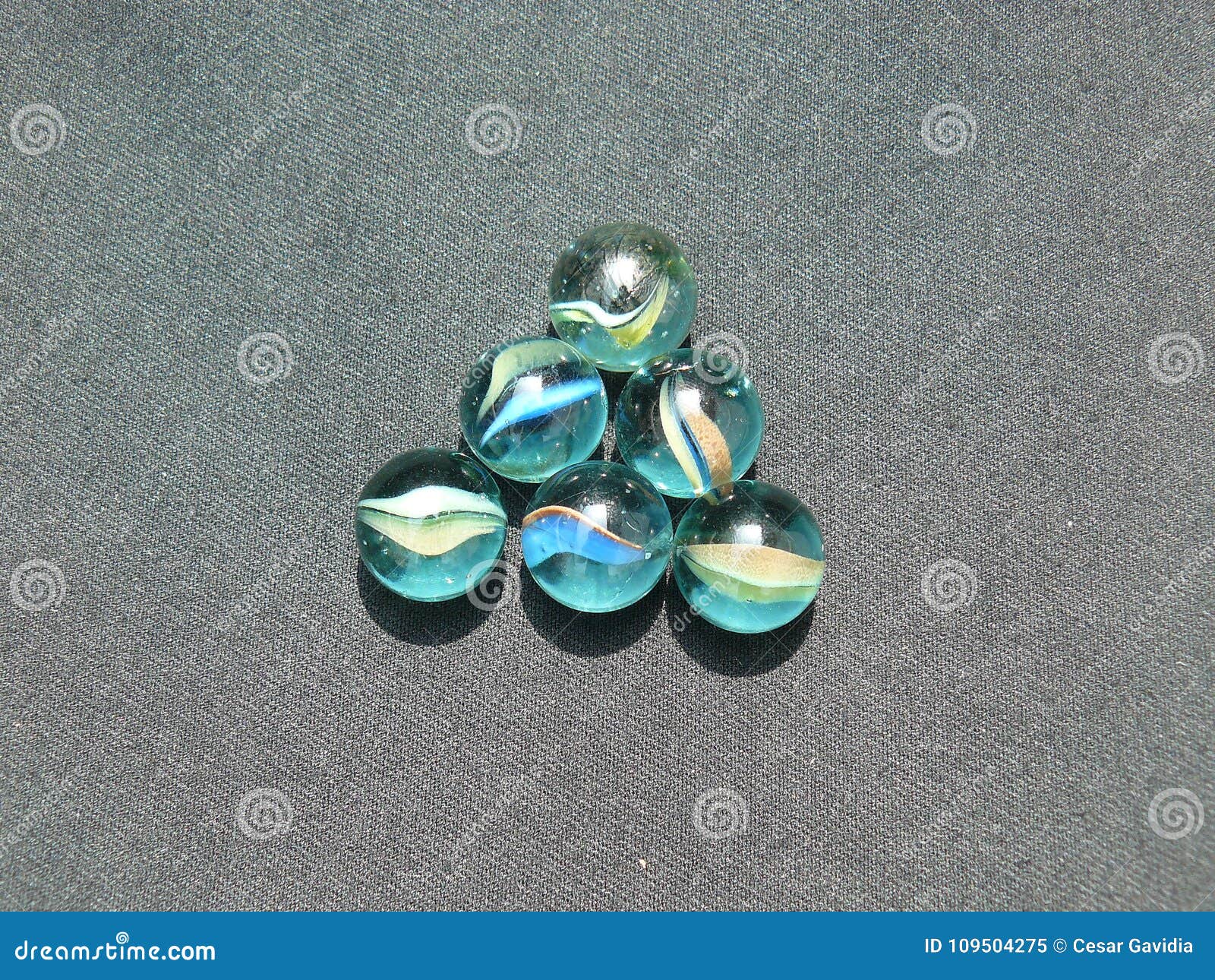 transparent and colored glass marbles