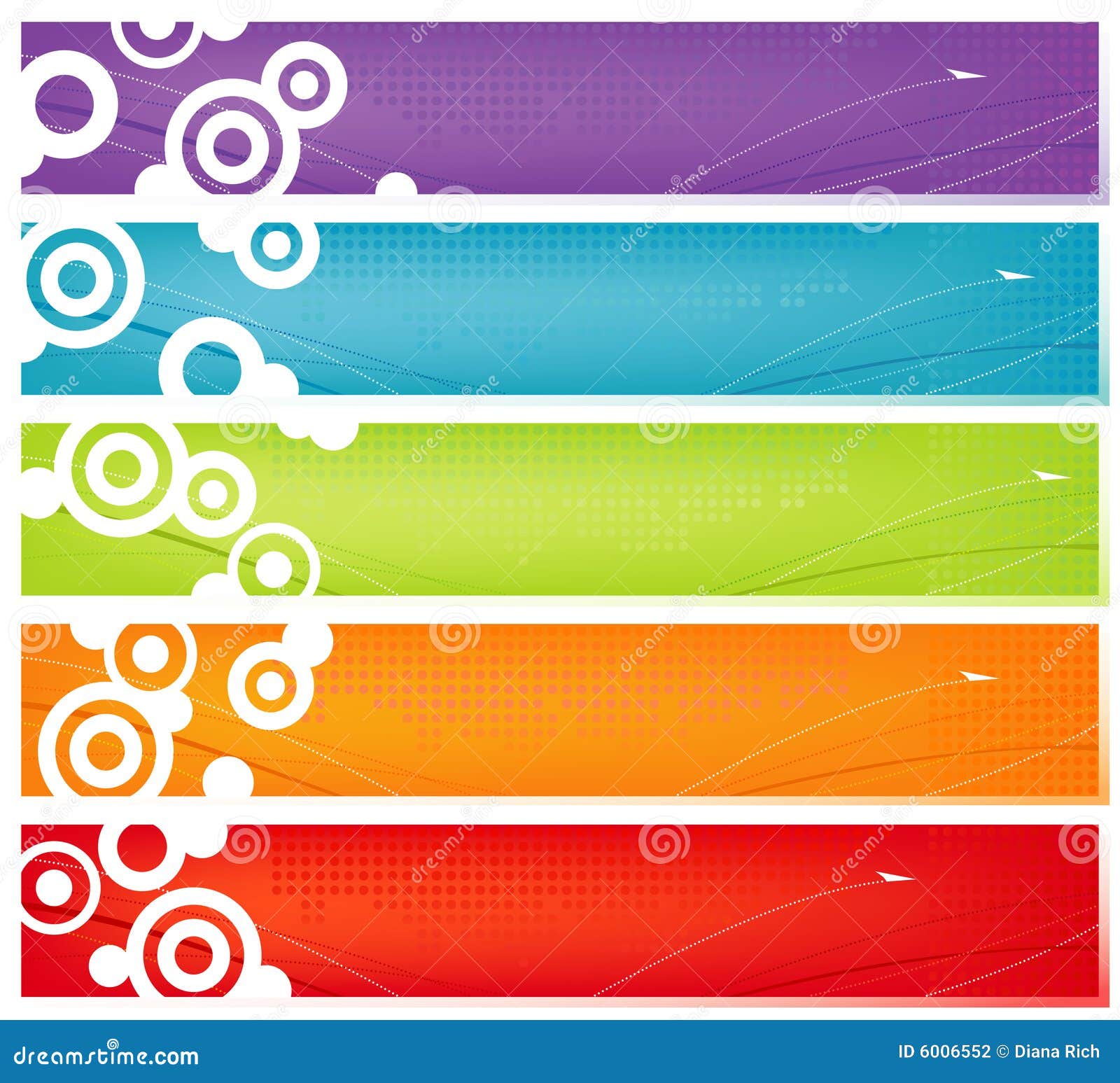 Five Colorful Banners Stock Photography - Image: 6006552