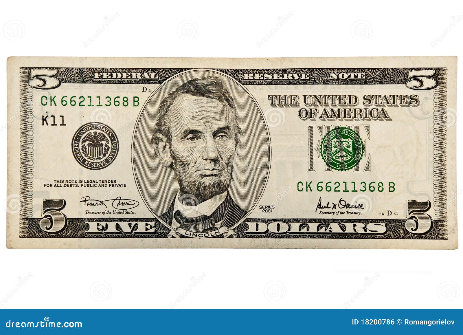 5 dollar bill clip art