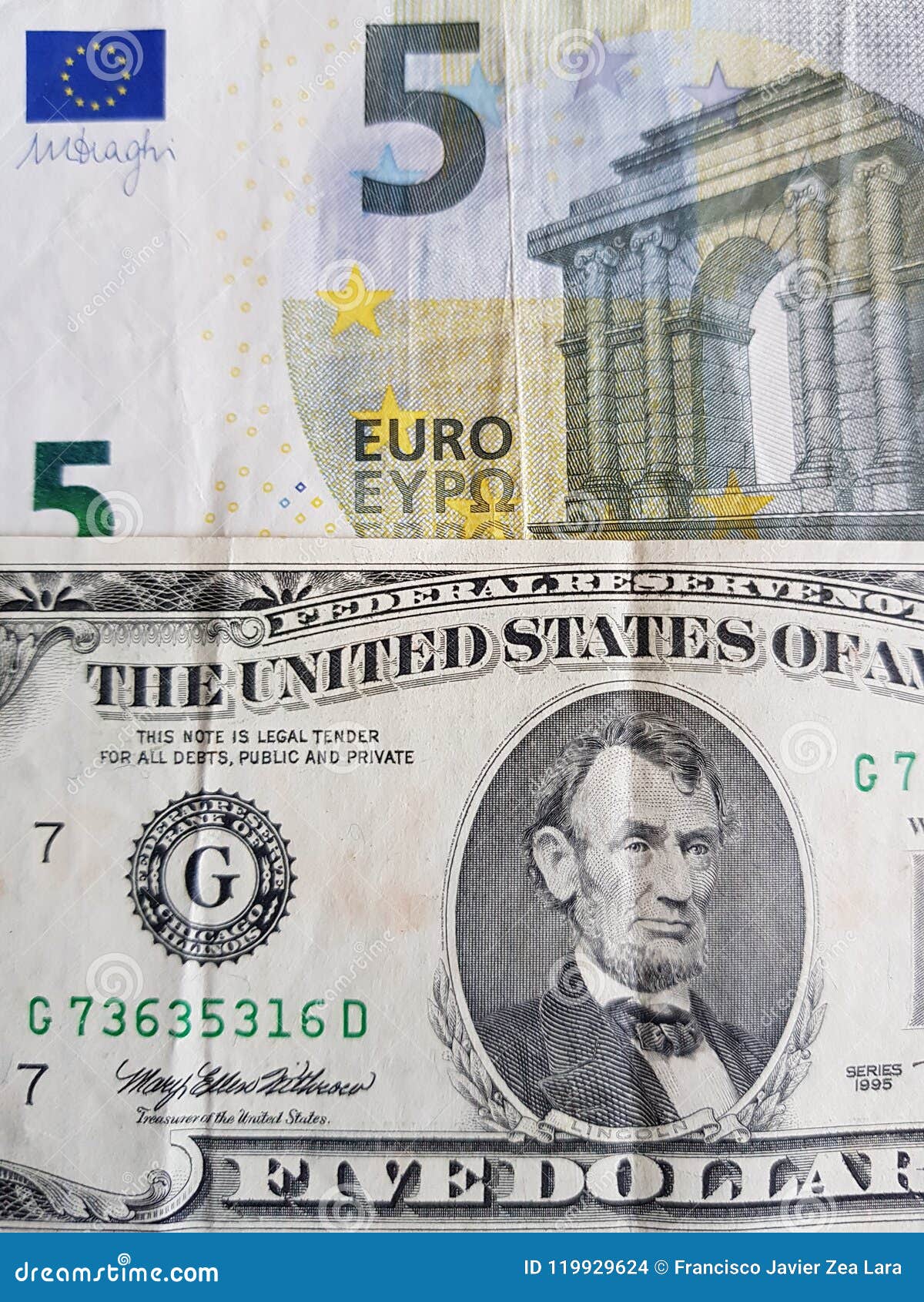Euro 5 Dollar Bill