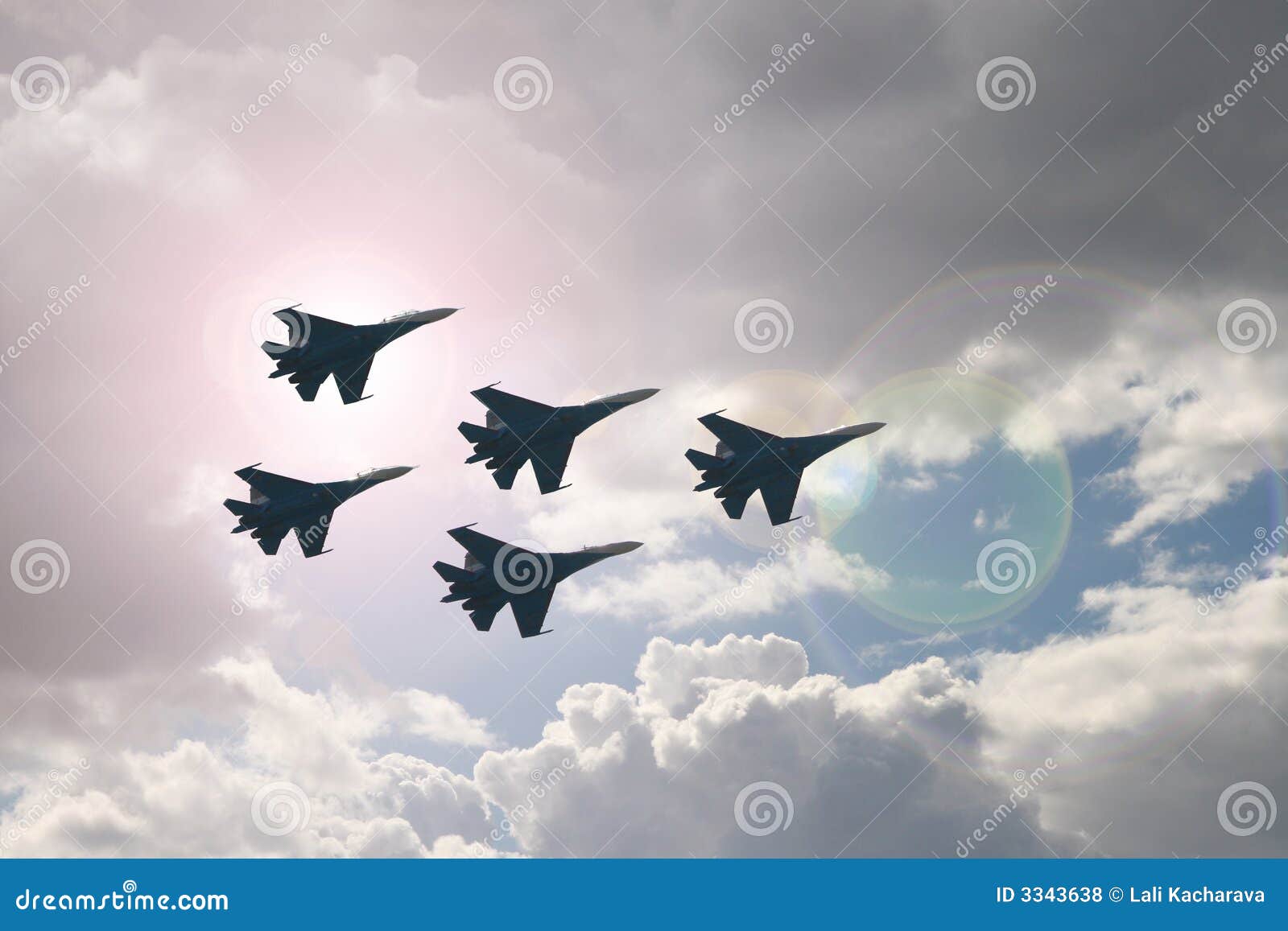 five fighter jets