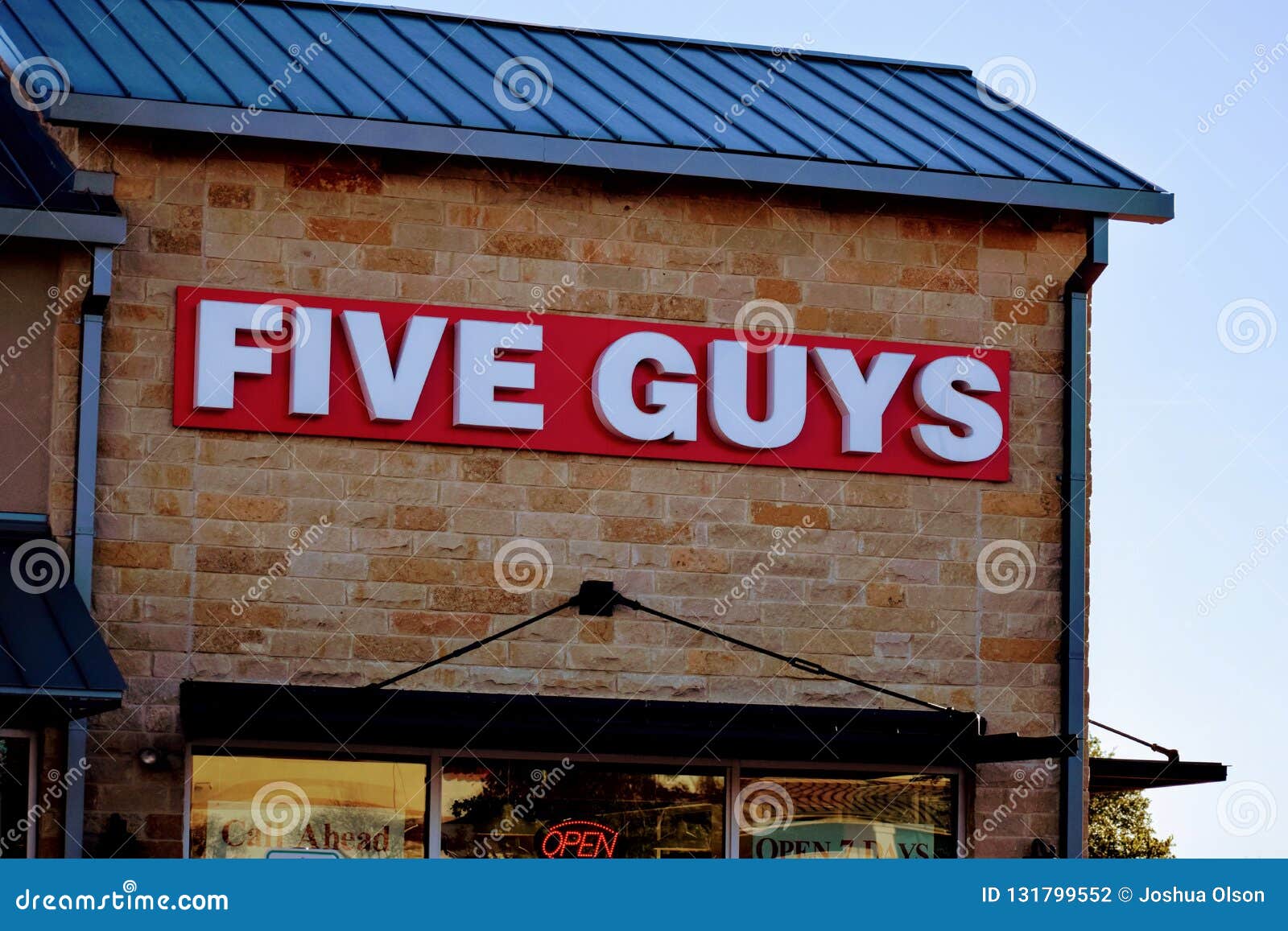 Five Guys Hamburger Restaurant Editorial Photography Image of front