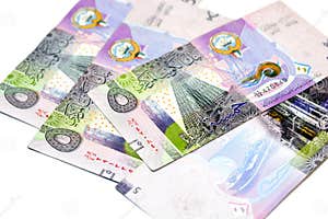 Five Kuwaiti Dinars Bill Banknote 5 KWD Features The New Headquarters 