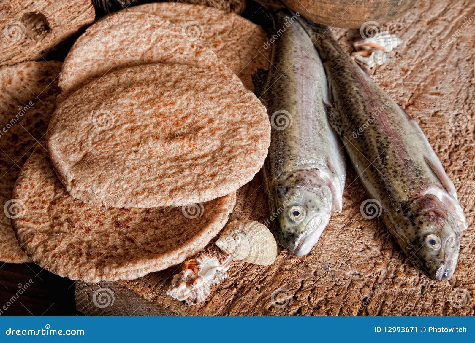 five loaves of bread and two fish