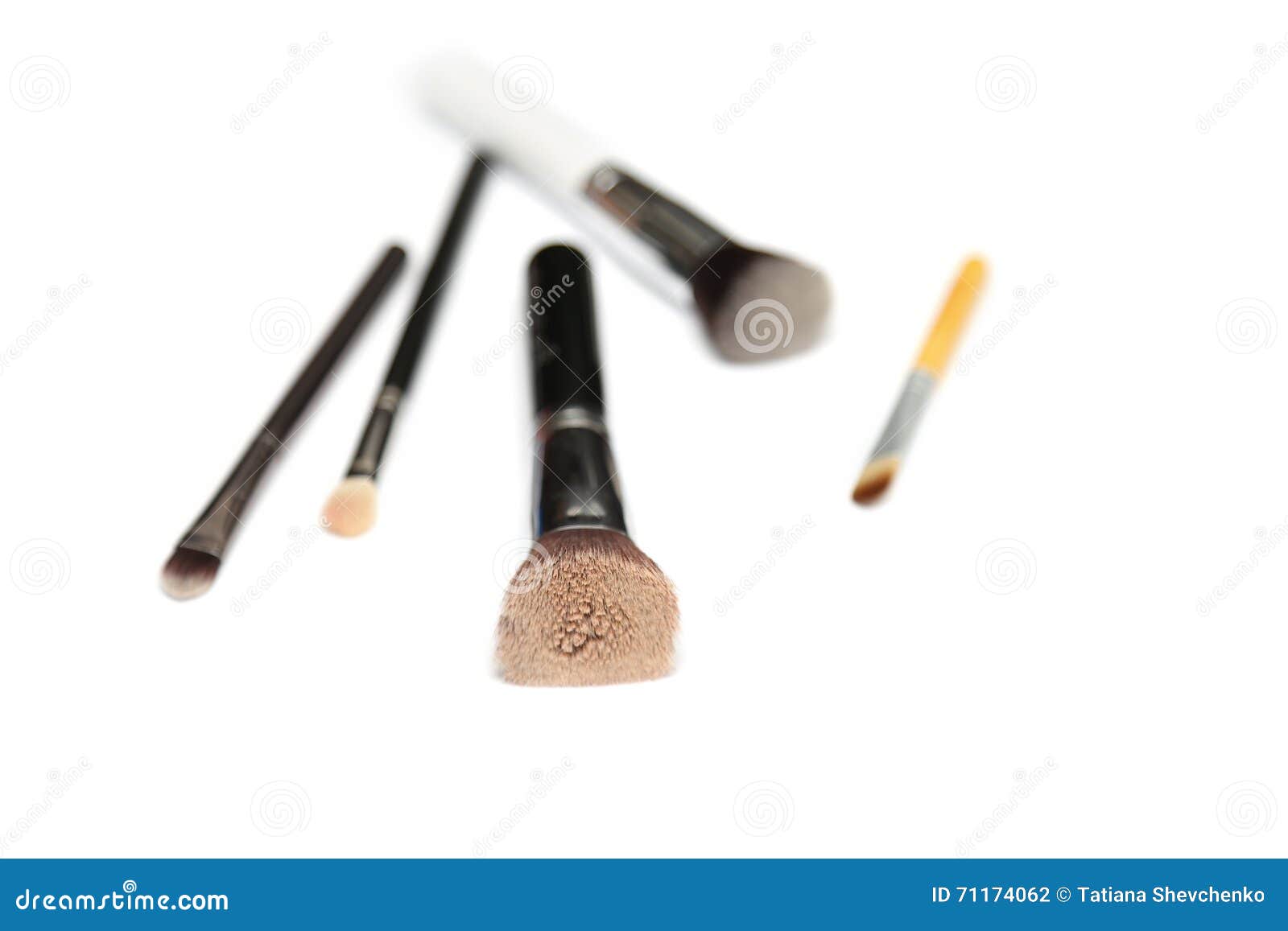 Set of Makeup Brushes, Isolated on White Background