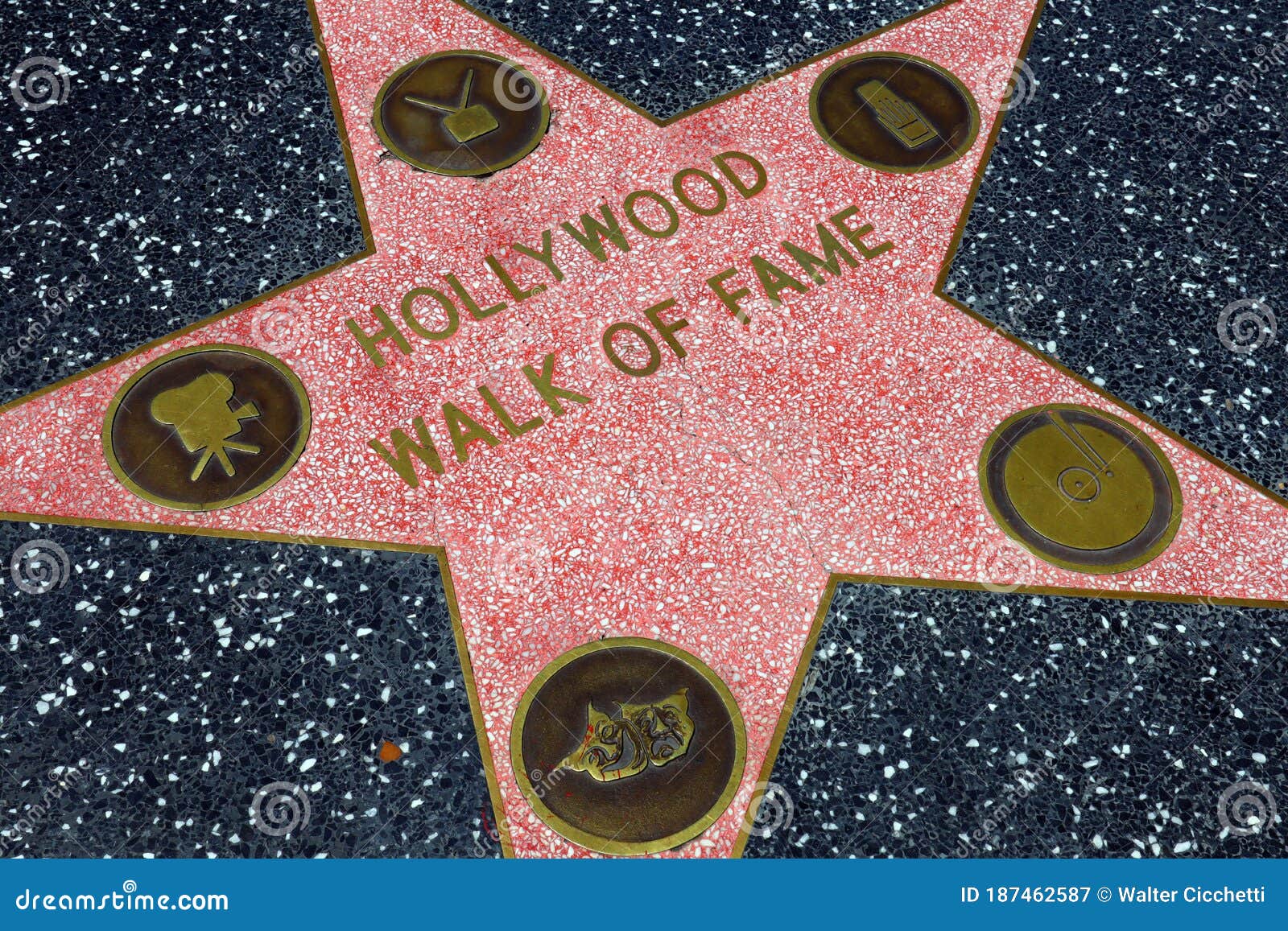 Star Of Hollywood Walk Of Fame In Hollywood Boulevard Los Angeles