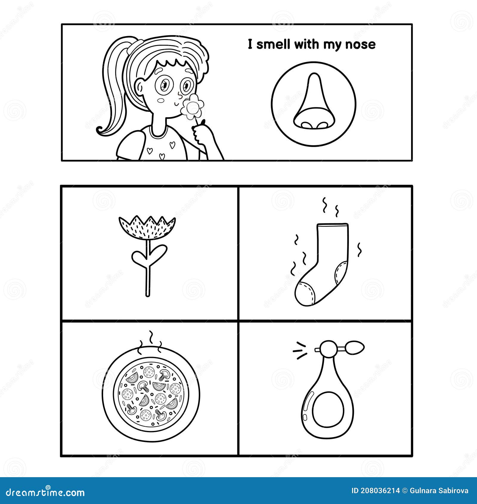 the five senses coloring pages