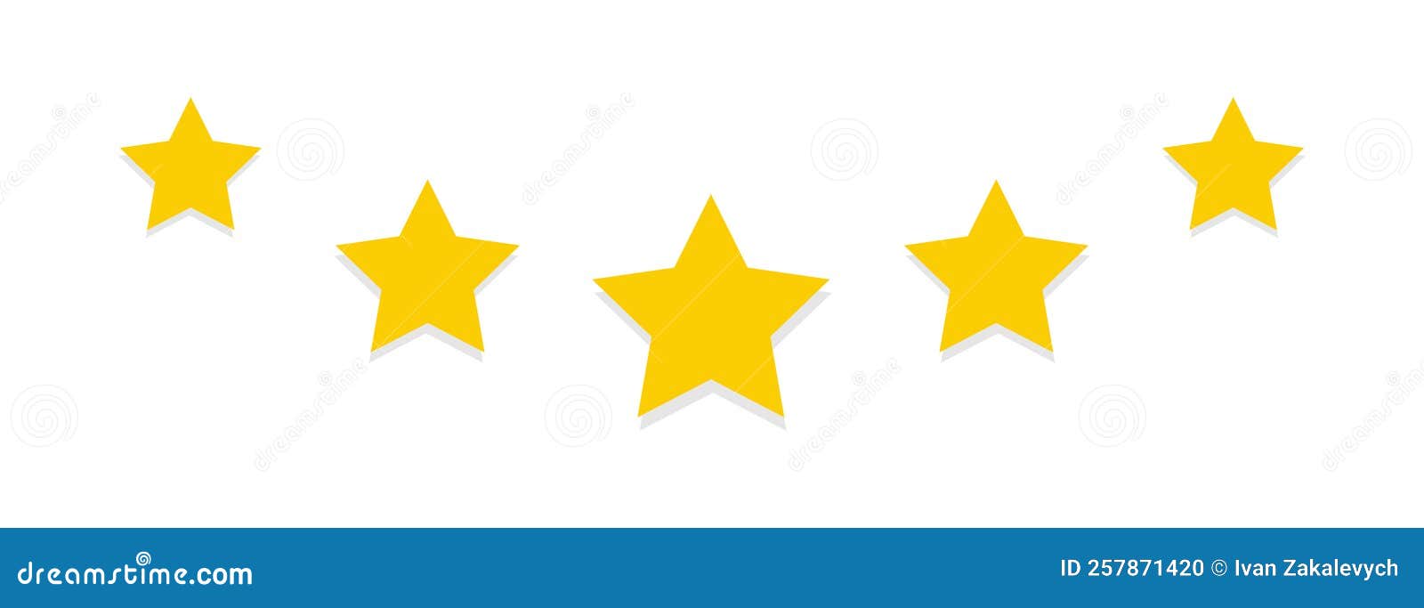five stars icon. customer rating . sign orden 
