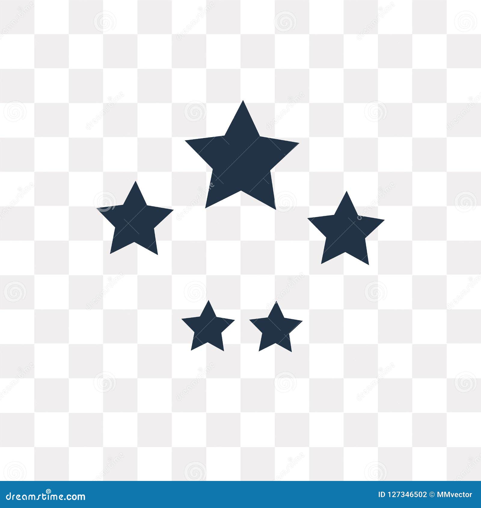 Five Stars Vector Icon Isolated On Transparent Background, Five Stock