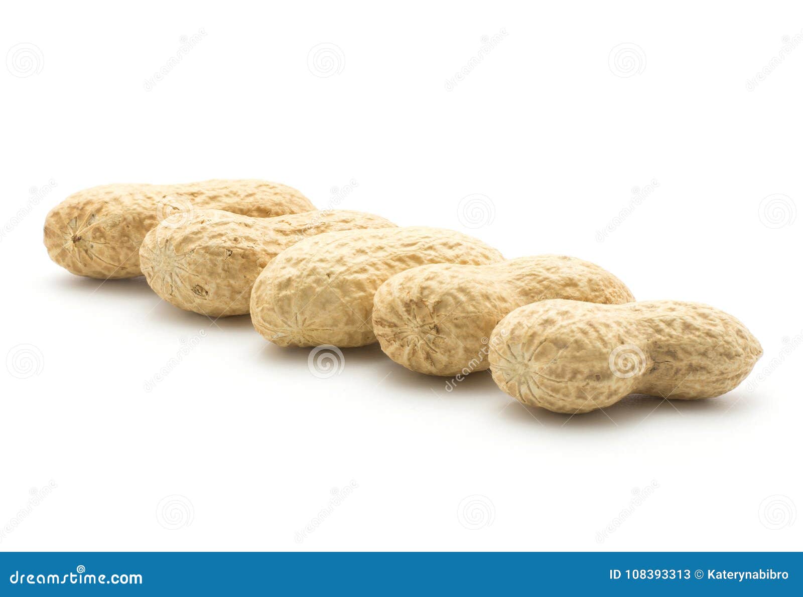 Raw Peanut Isolated on White Stock Image Image of five, macro 108393313