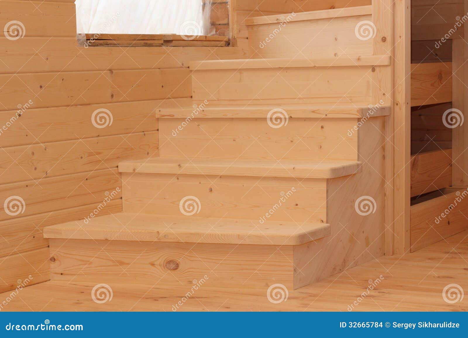 Five Wooden Footsteps Under Conctruction Stock Photo Image of stairs