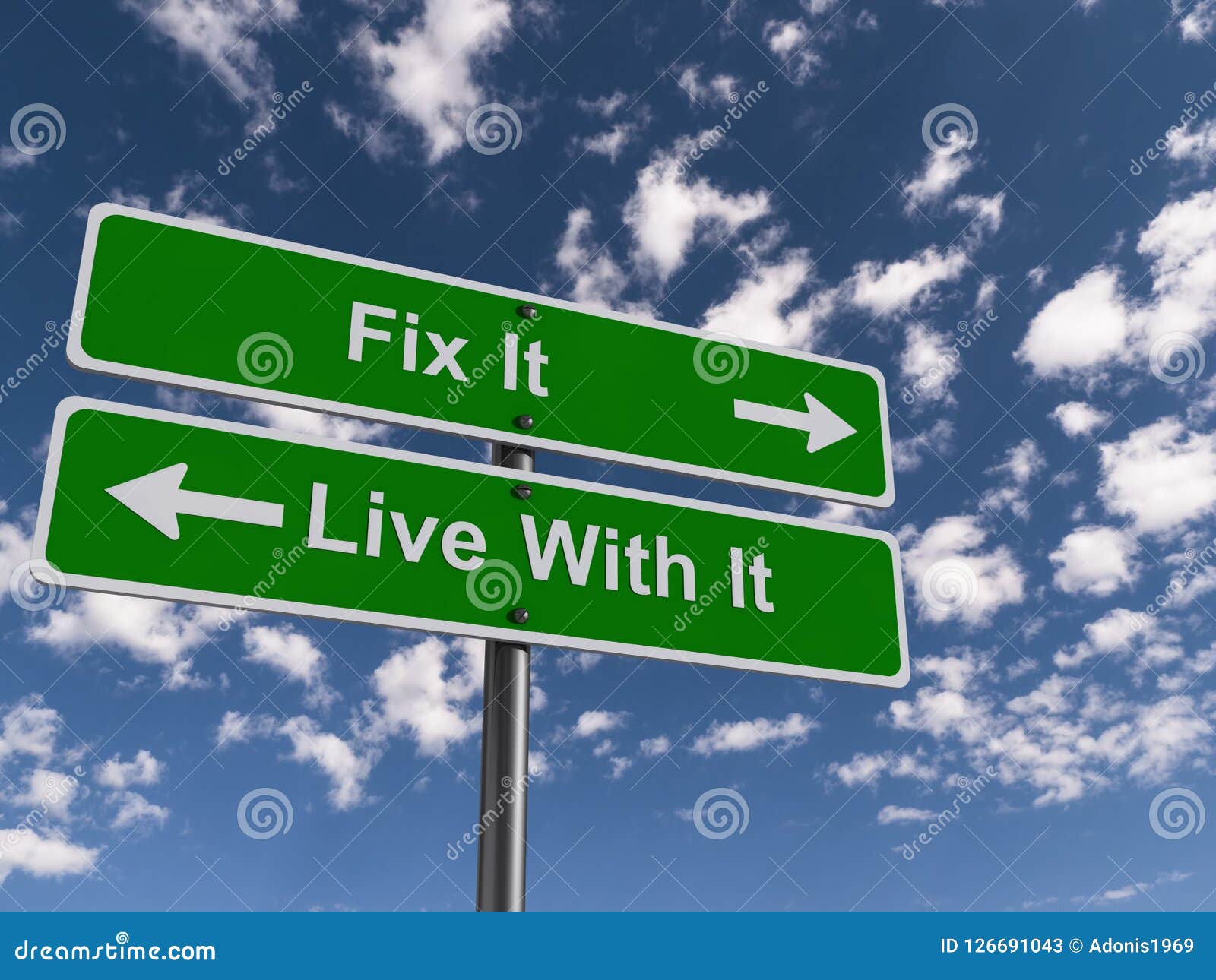fix it or live with it signs