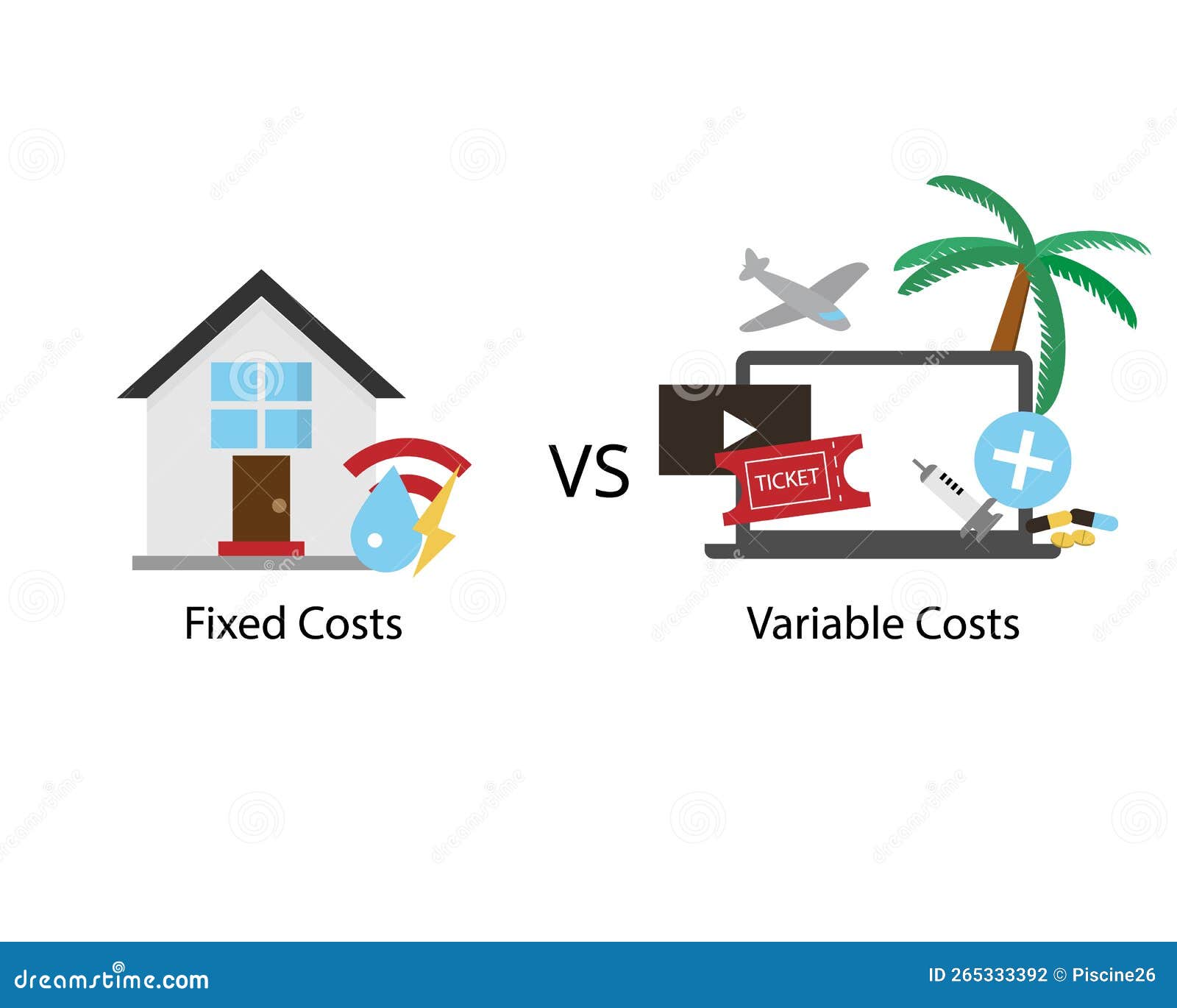Cost compare chart vector illustration cartoondealer 40016168