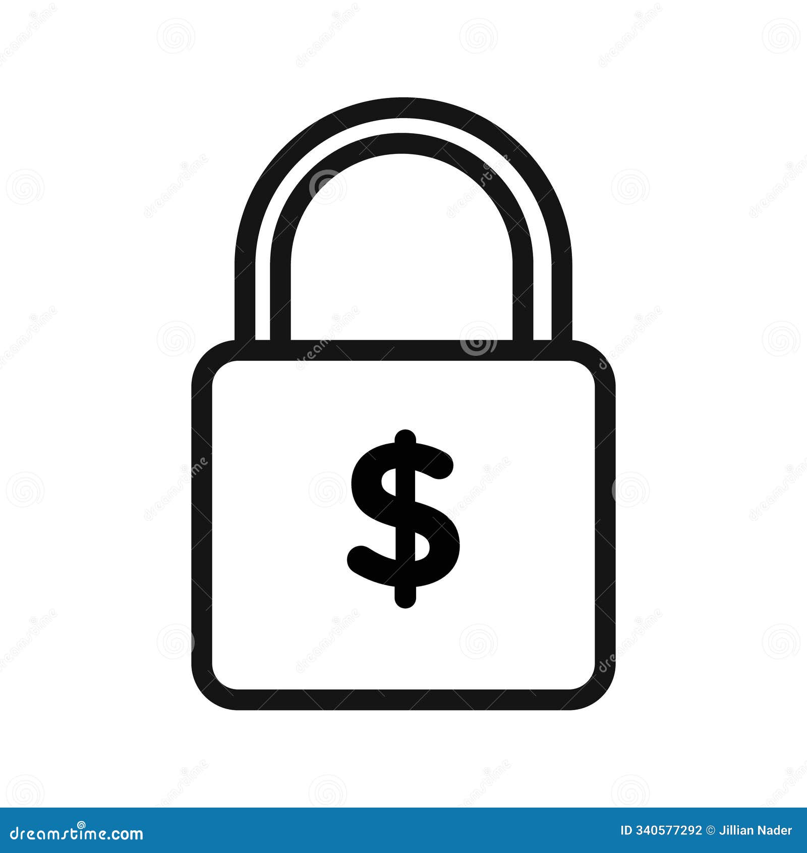 fixed price icon thin line art 