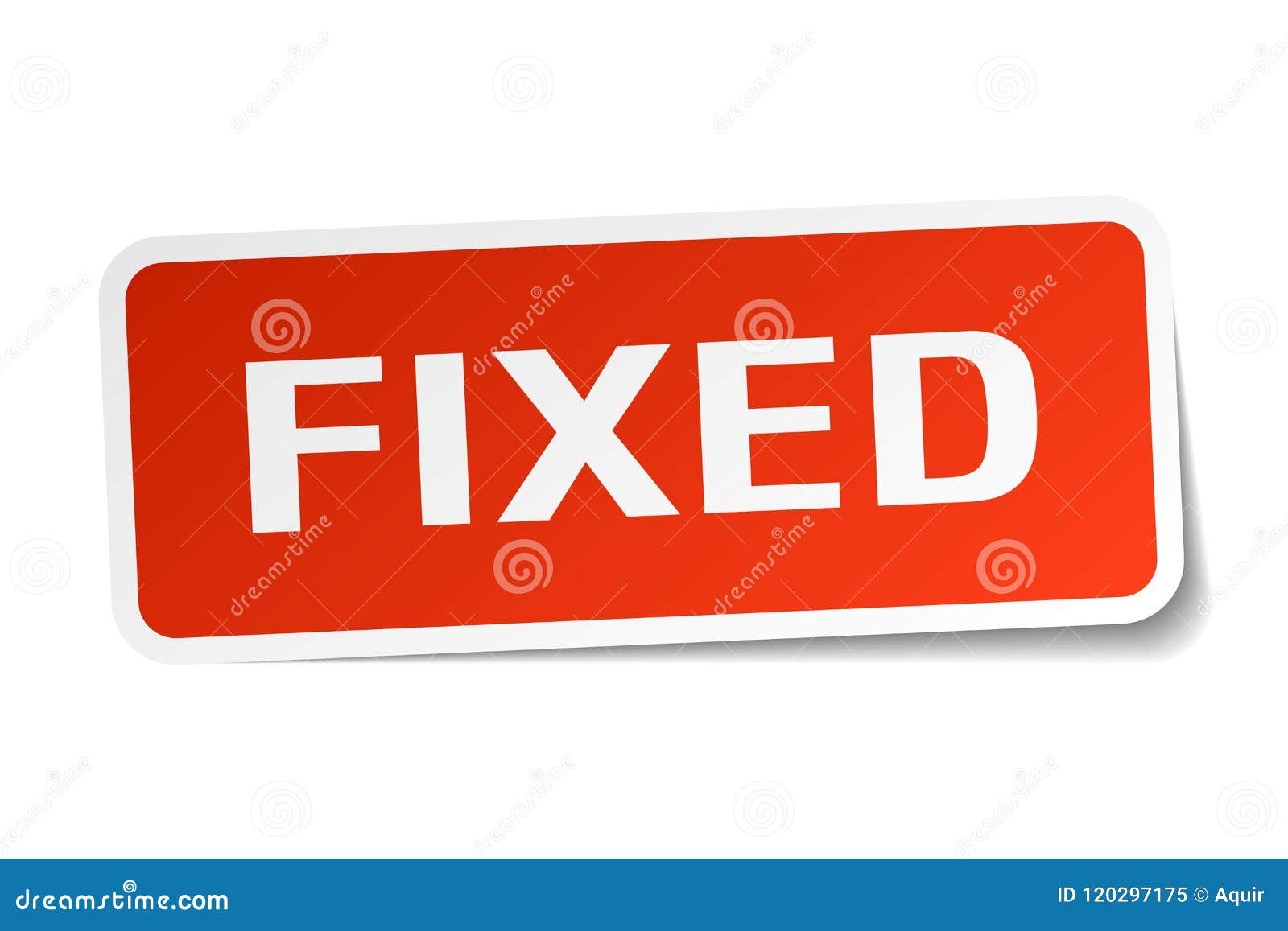 Fixed sticker stock vector Illustration of fixed threedimensional Fixed sticker stock vector Illustration of fixed threedimensional