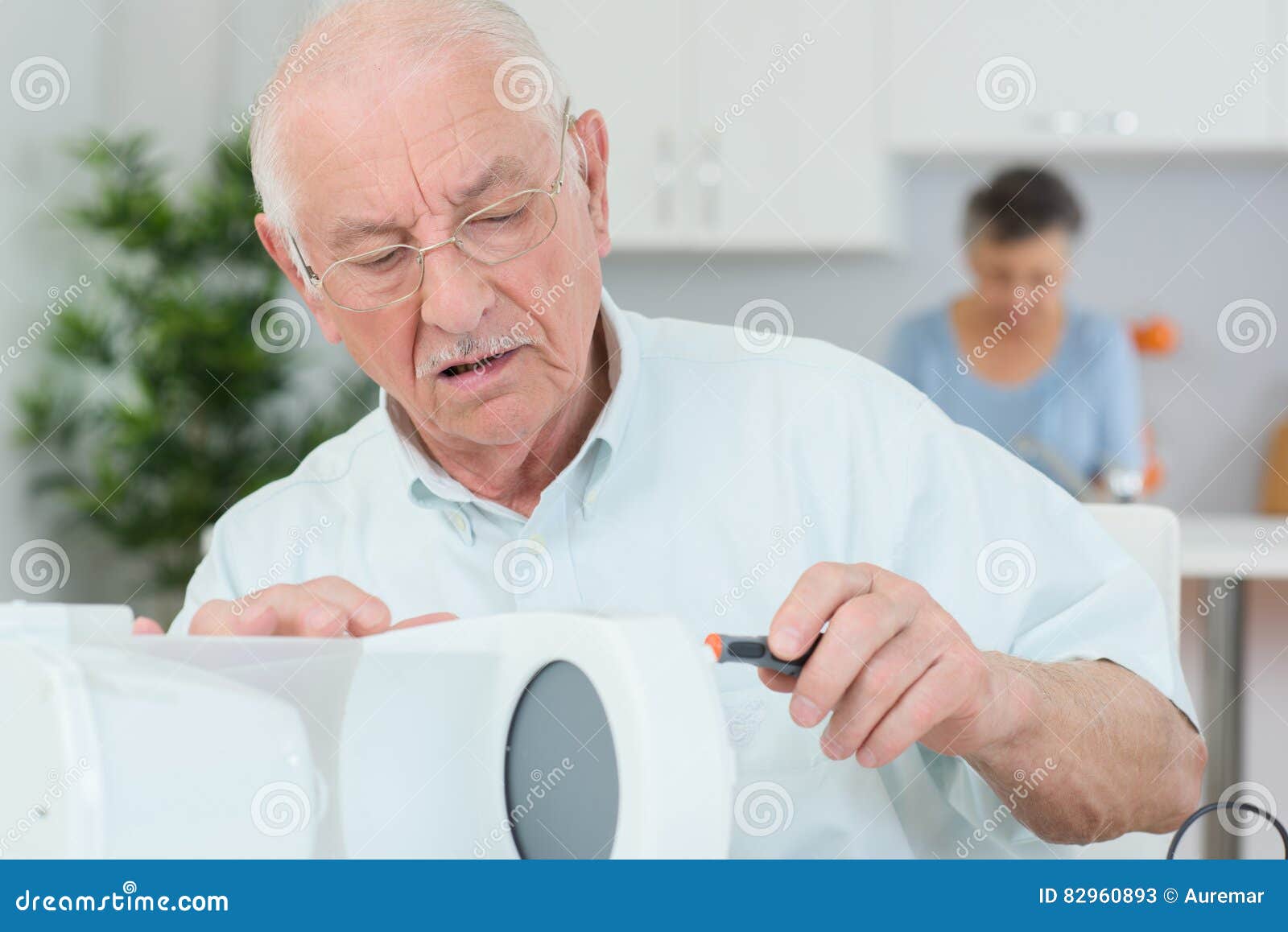 Fixing Coffee Maker Machine Stock Image Image of test, husband 82960893