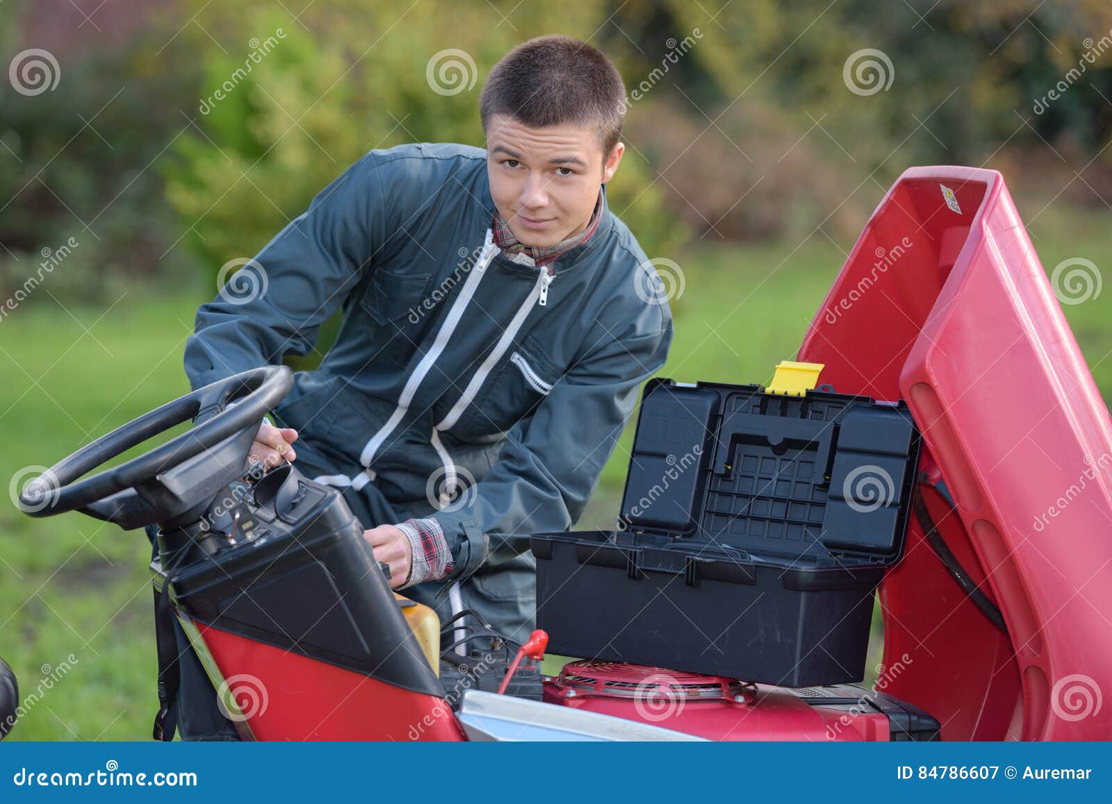Fixing Expensive Lawn Mower Stock Image Image of repair, engine 84786607