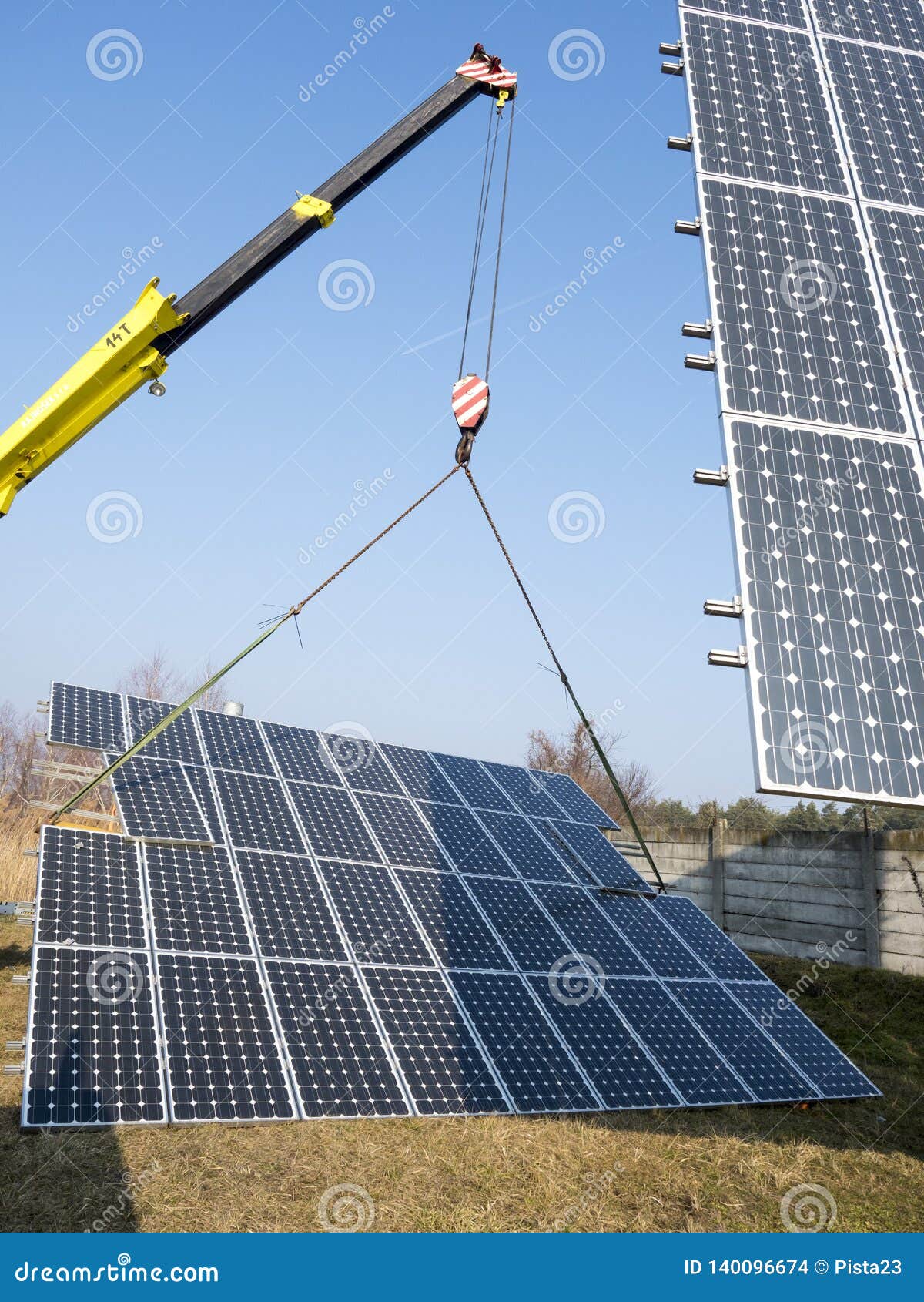 Fixing the PV system stock photo. Image of ecology, panels - 140096674
