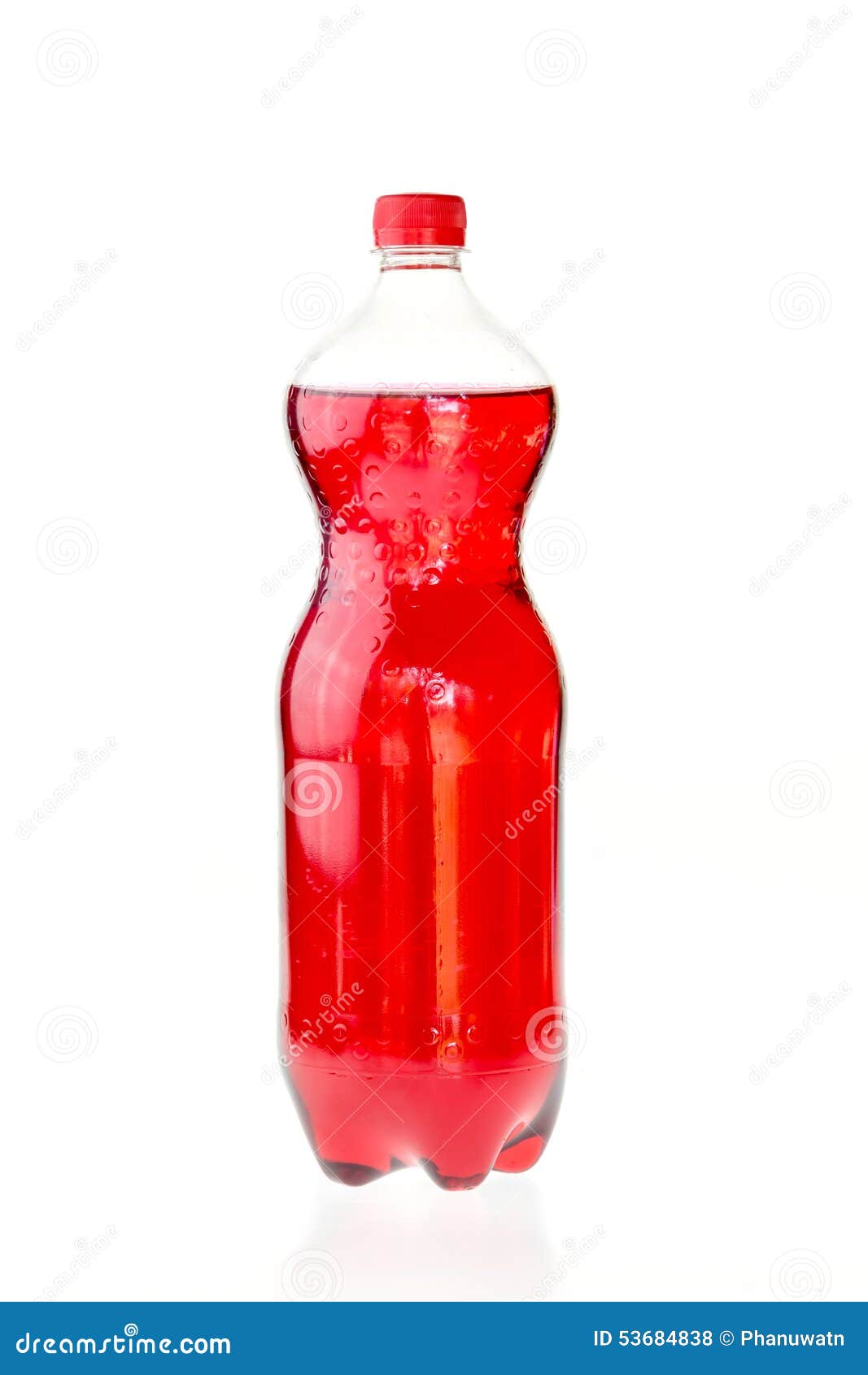 Fizzy Drink in a Plastic Bottle Isolated on White Stock Photo Image