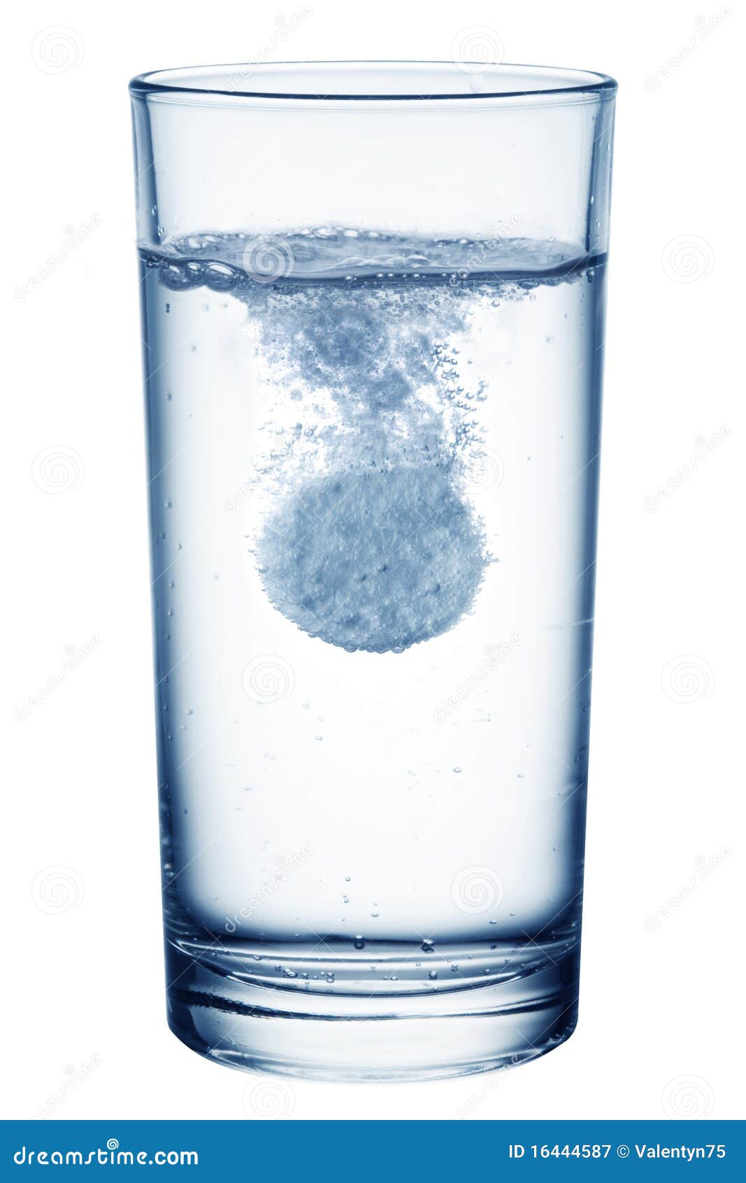 Fizzy Pill In The Glass Of Water. Stock Image Image of liquid