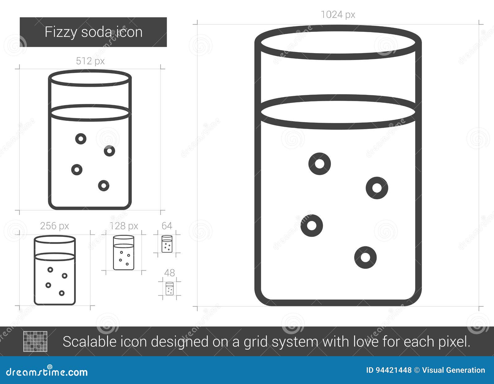 fizzy soda line icon.