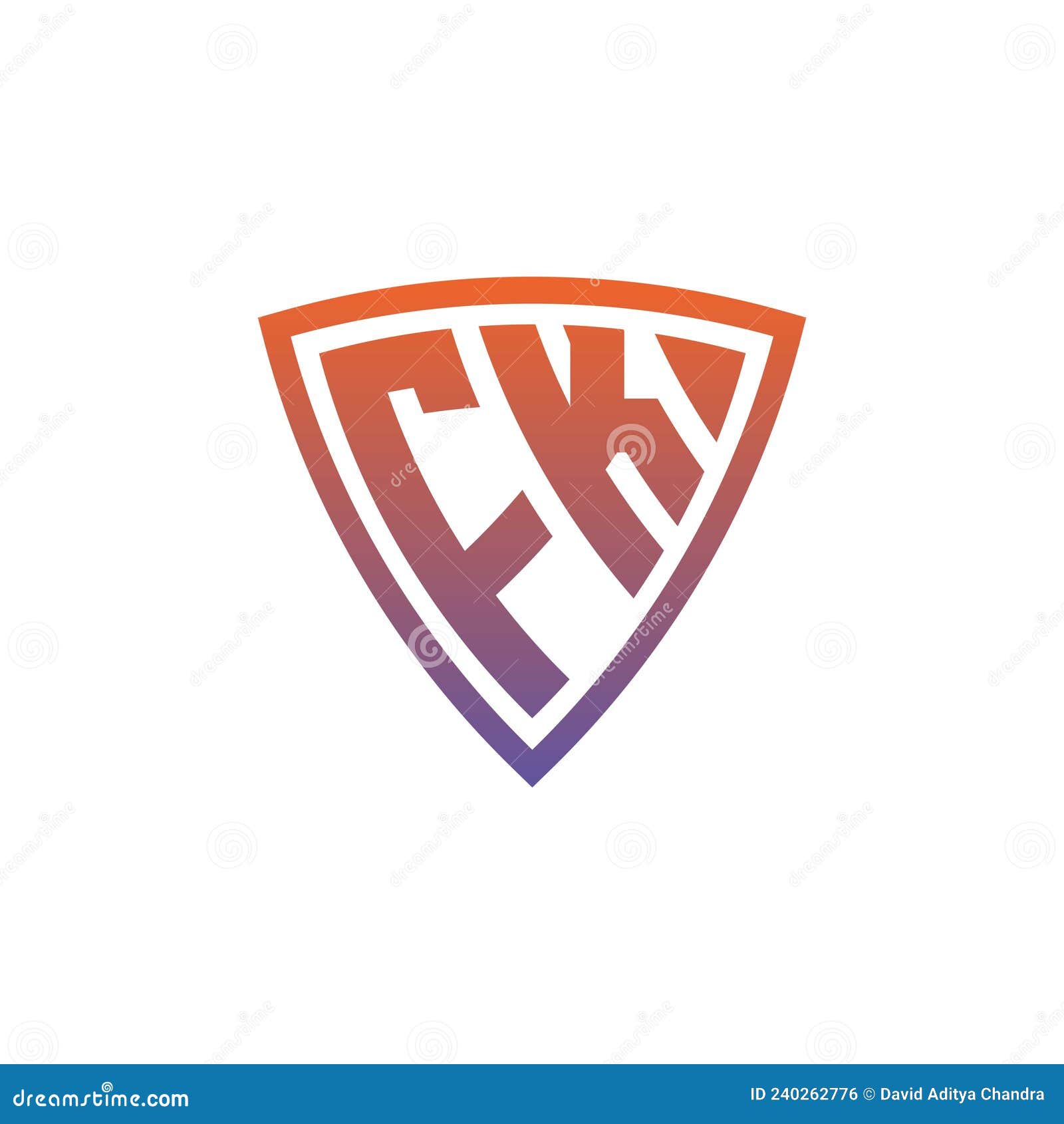 fk logo shield monogram gradient style 