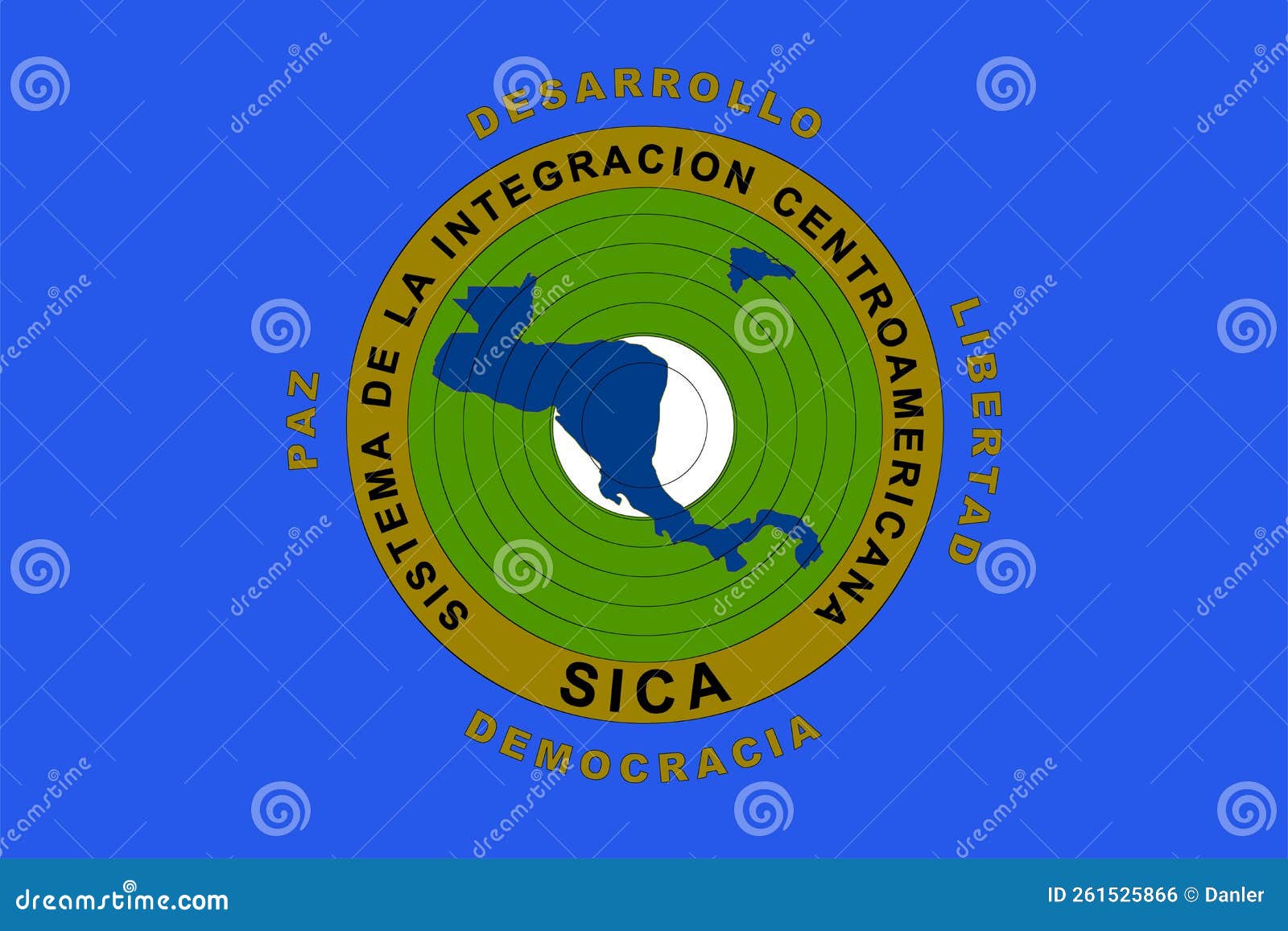 flaf of central american integration system, sistema de la integraciÃÂ³n centroamericana or sica