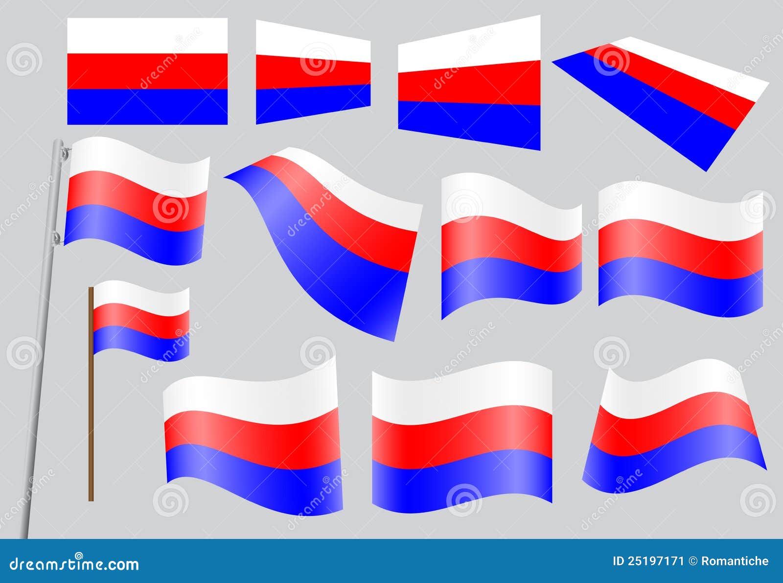 Шаблон флага россии для аппликации