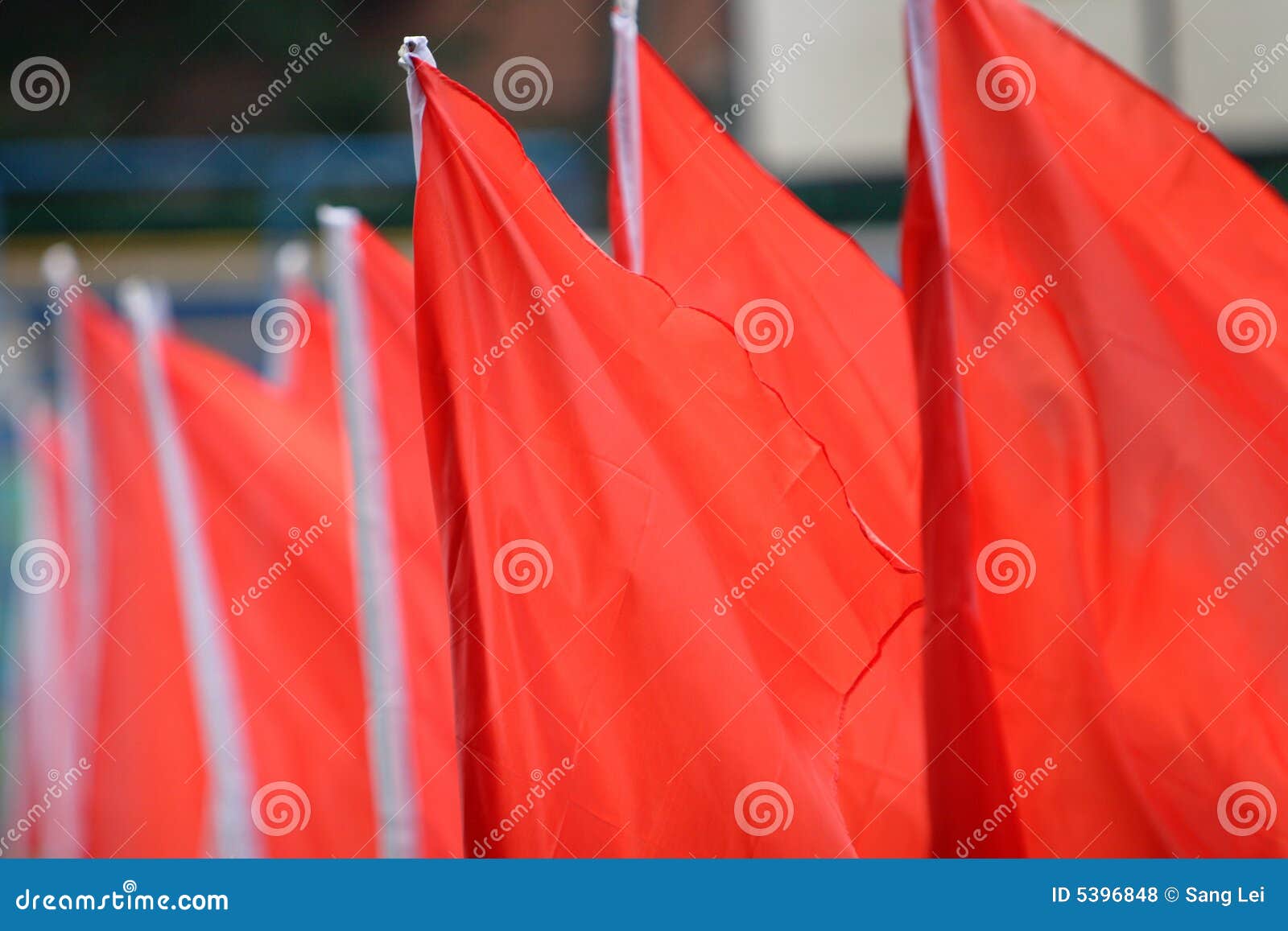 Red flag stock photo. Image of flag, meeting, gather, morning 5396848