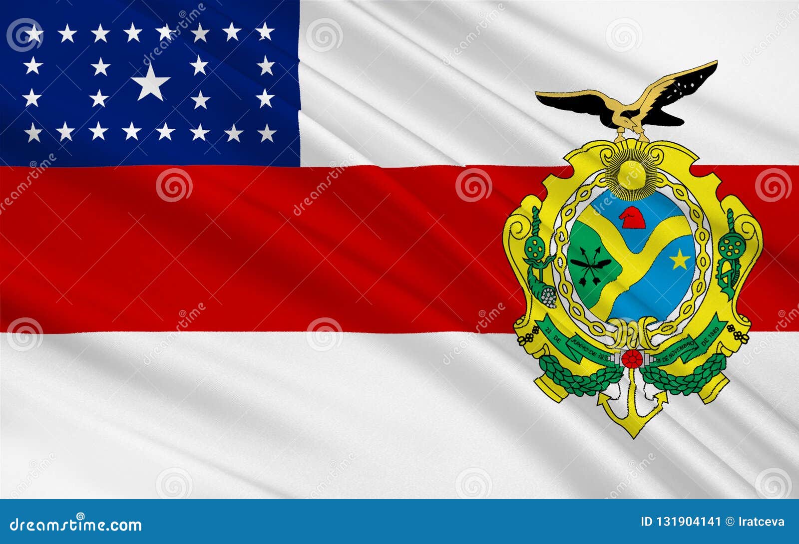 Flag of Amazonas, Brazil stock illustration. Illustration of manaus