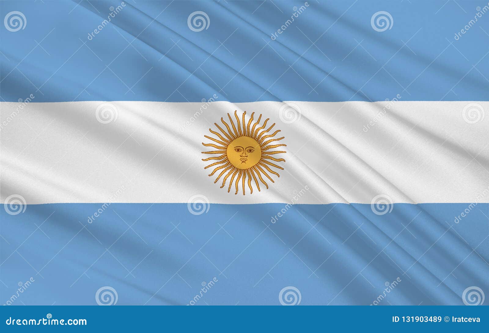 Flag of Argentina, Buenos Aires Stock Illustration - Illustration of