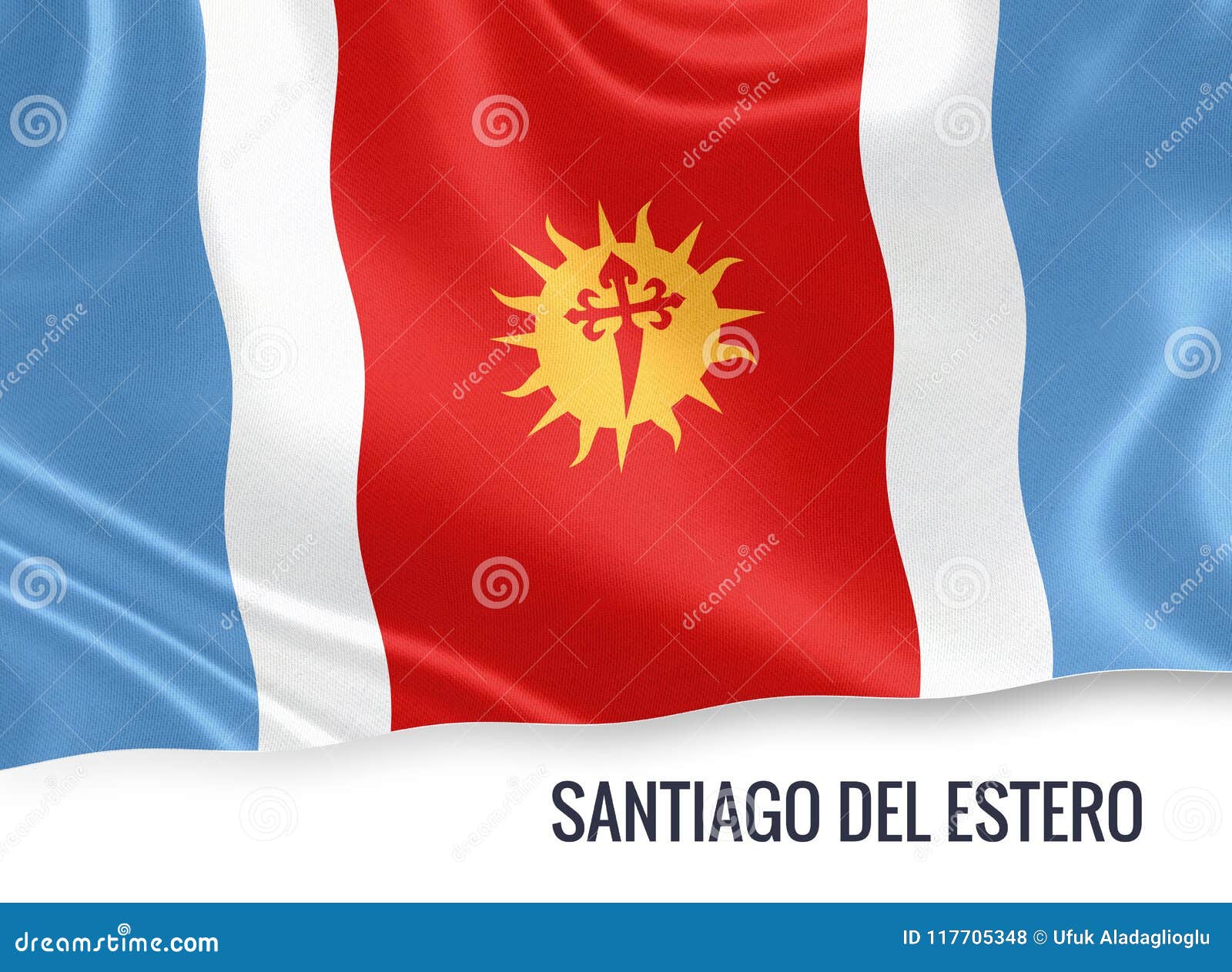 flag of argentinian state santiago del estero.