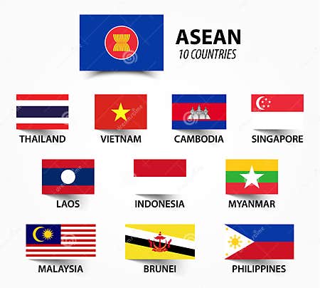 Flag of ASEAN Association of Southeast Asian Nations and Membership ...