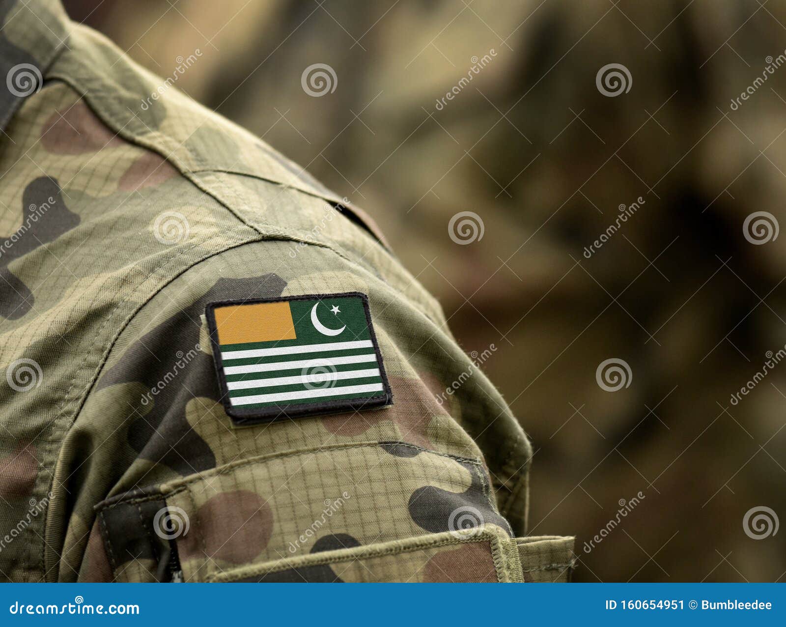 Flag of Azad Kashmir on Military Uniform. Army, Troops, Soldier Collage ...