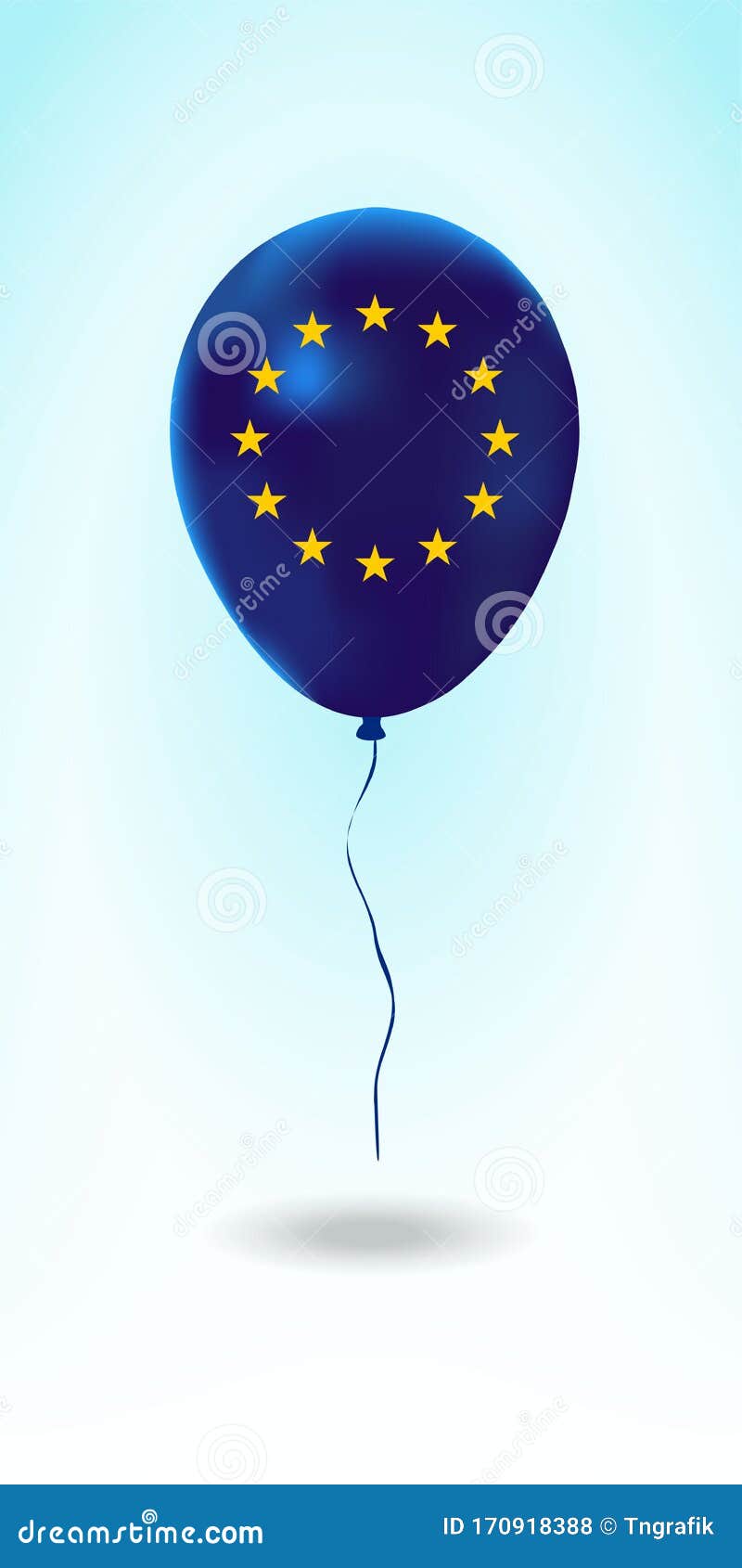European Union Balloon with Flag. Ballon in the Country National Colors.  Stock Vector - Illustration of ballon, flying: 170918388