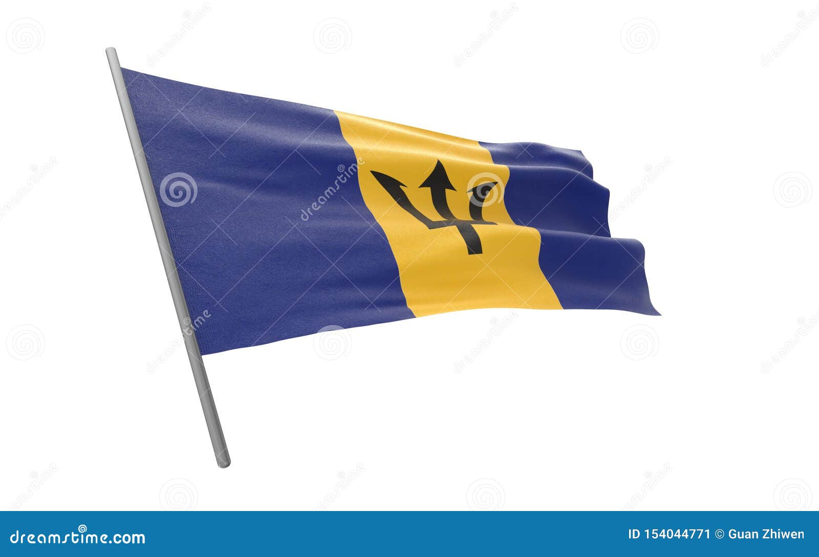 Flag of Barbados stock illustration. Illustration of alpha - 154044771