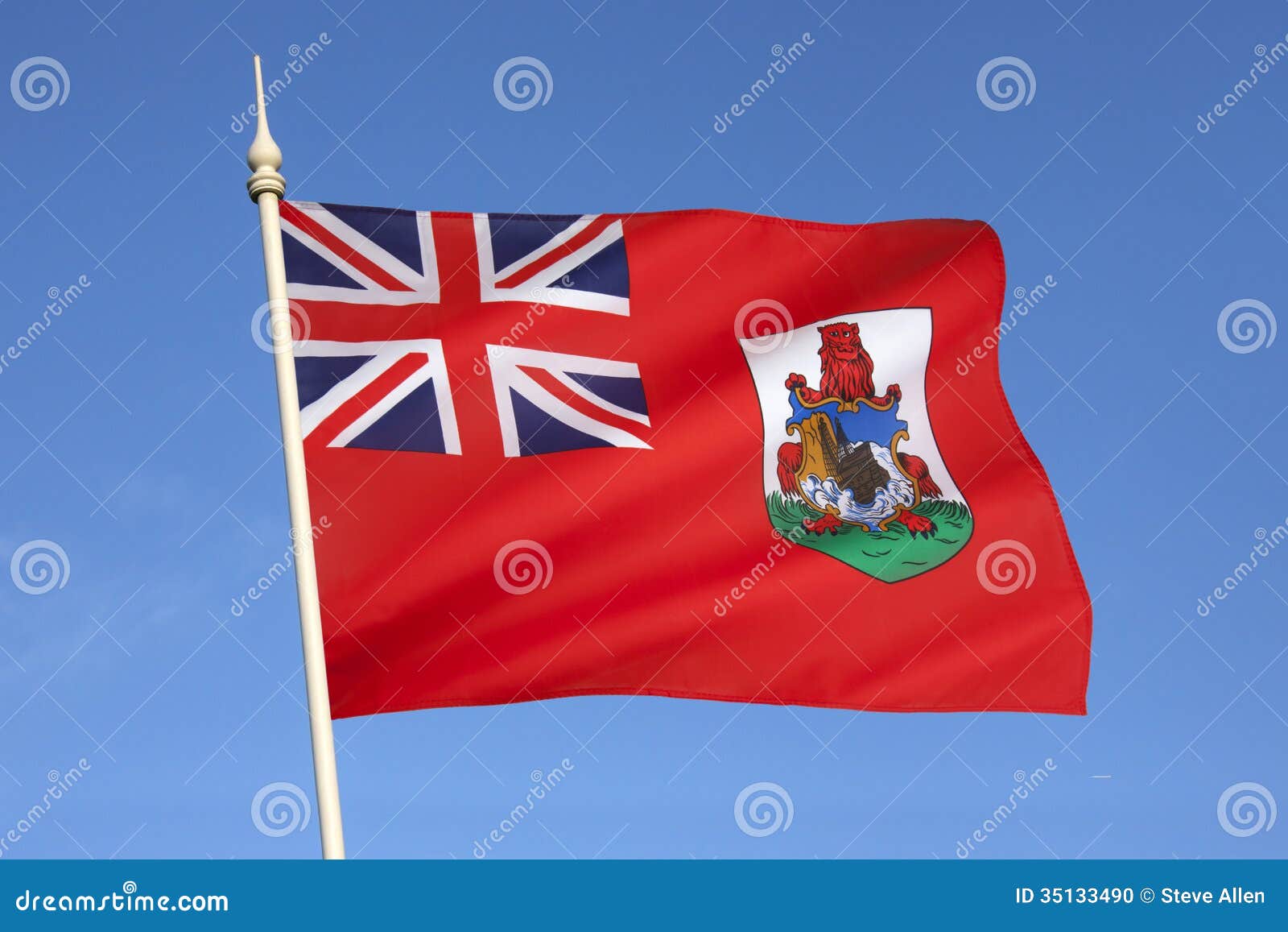 Flag of Bermuda the Caribbean Stock Photo Image of indies, travel: