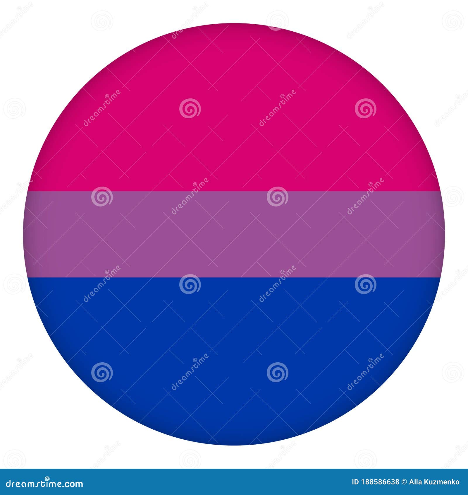 Flag Bisexual Round Icon Round Badge Or Button Template Design