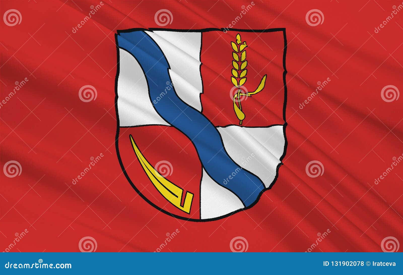 flag of borde in saxony-anhalt, germany