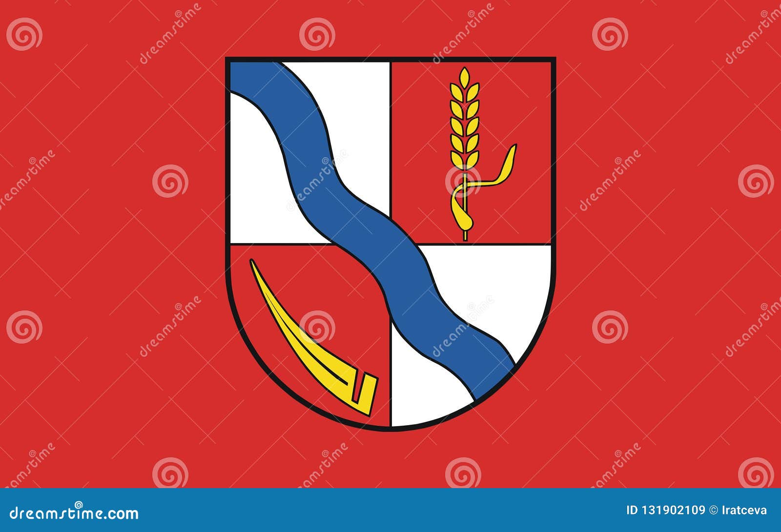 flag of borde in saxony-anhalt, germany