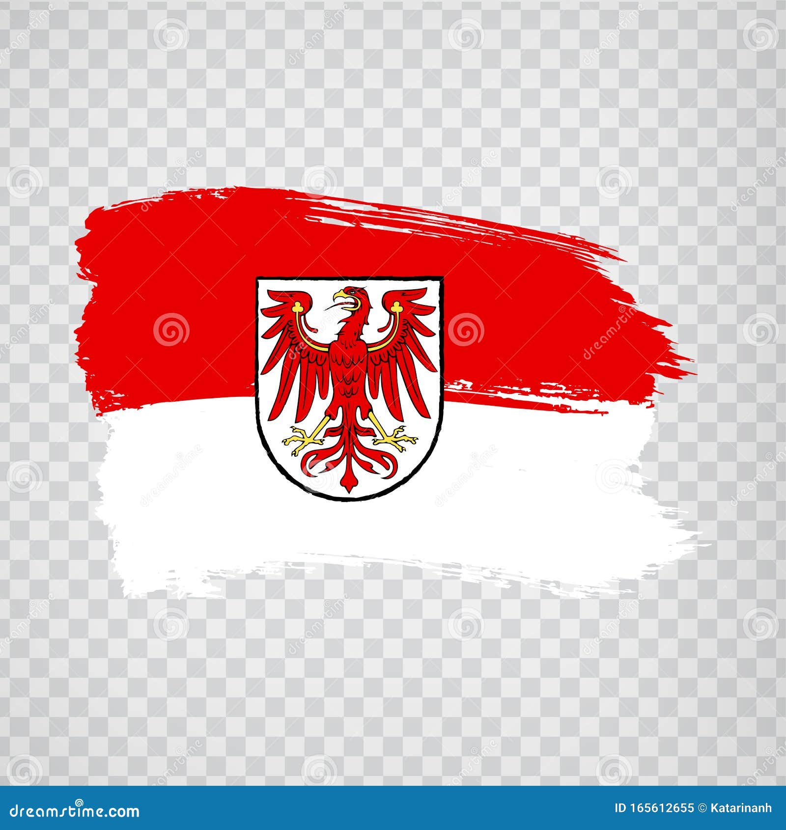 Flag of Brandenburg Brush Strokes. Flag of Brandenburg on