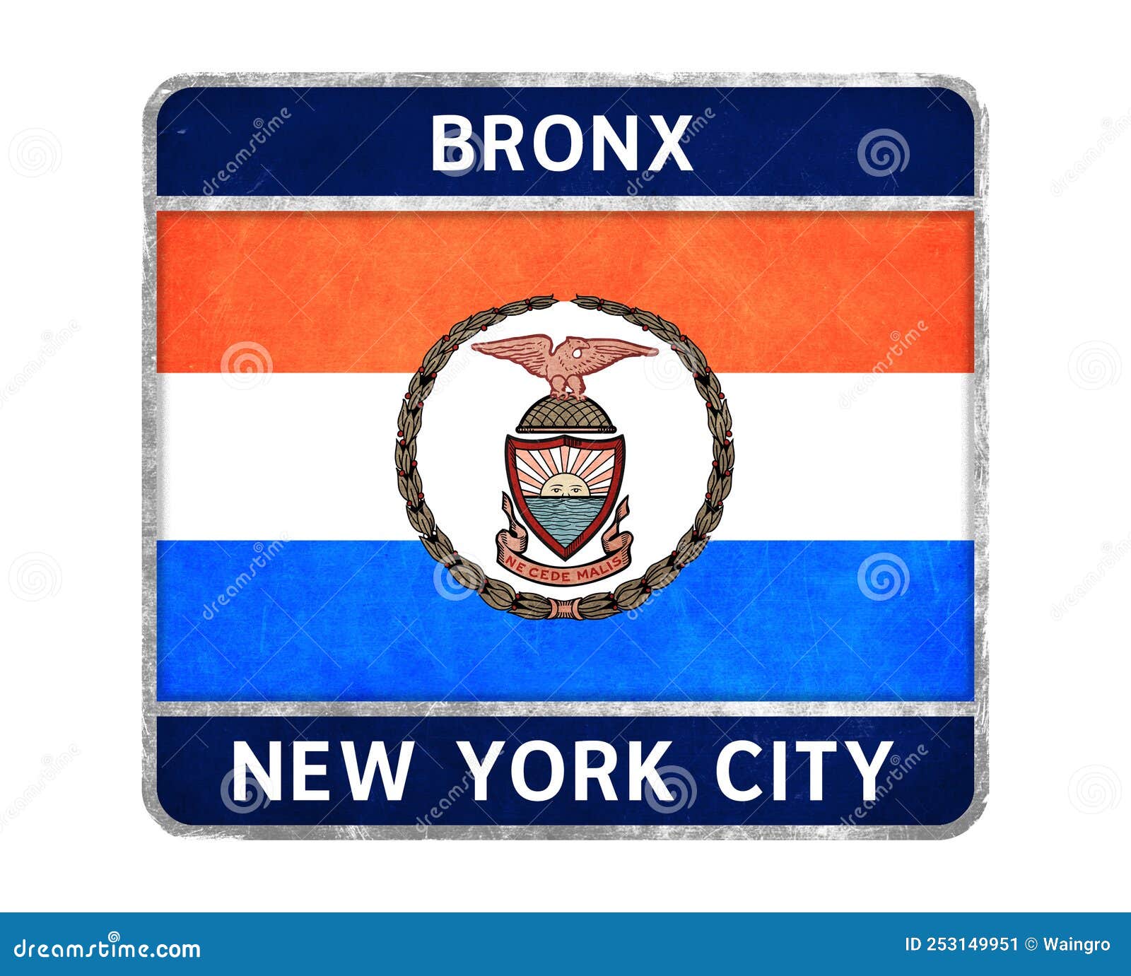 Flag of Bronx in New York USA Stock Illustration Illustration of